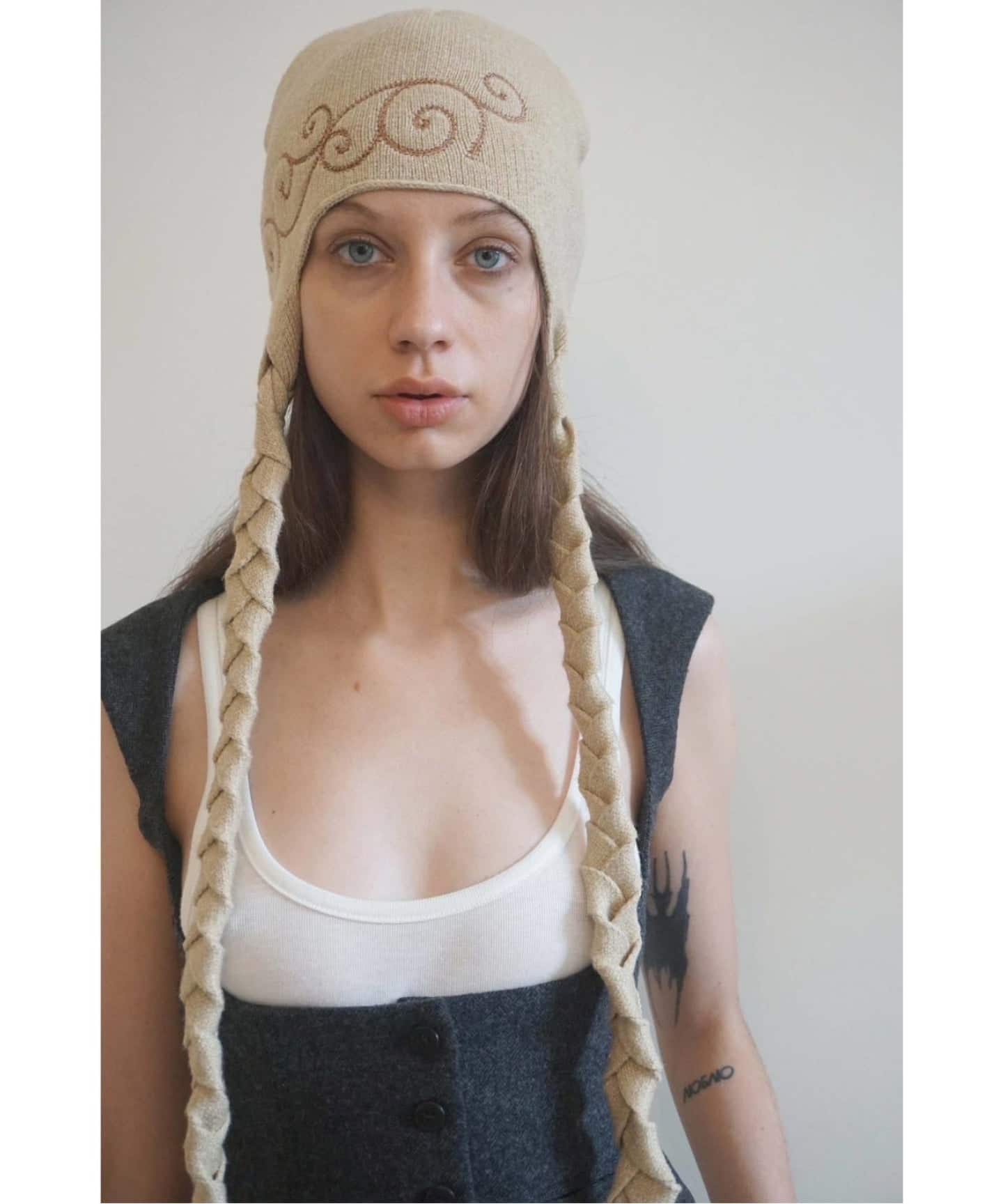 SCULPTOR/スカルプター】Braided Bonnet SC25S604（ニットキャップ