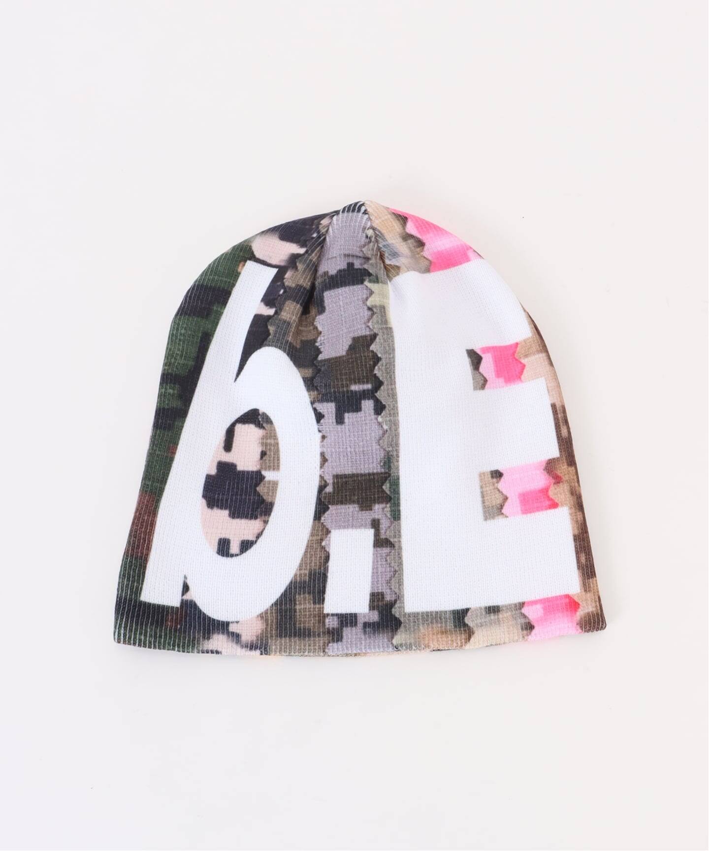 b.eautiful ビーニー　ピンク b.Eautiful/ビューティフル】Swatch Camo Beanie C009-BN-004（ニット