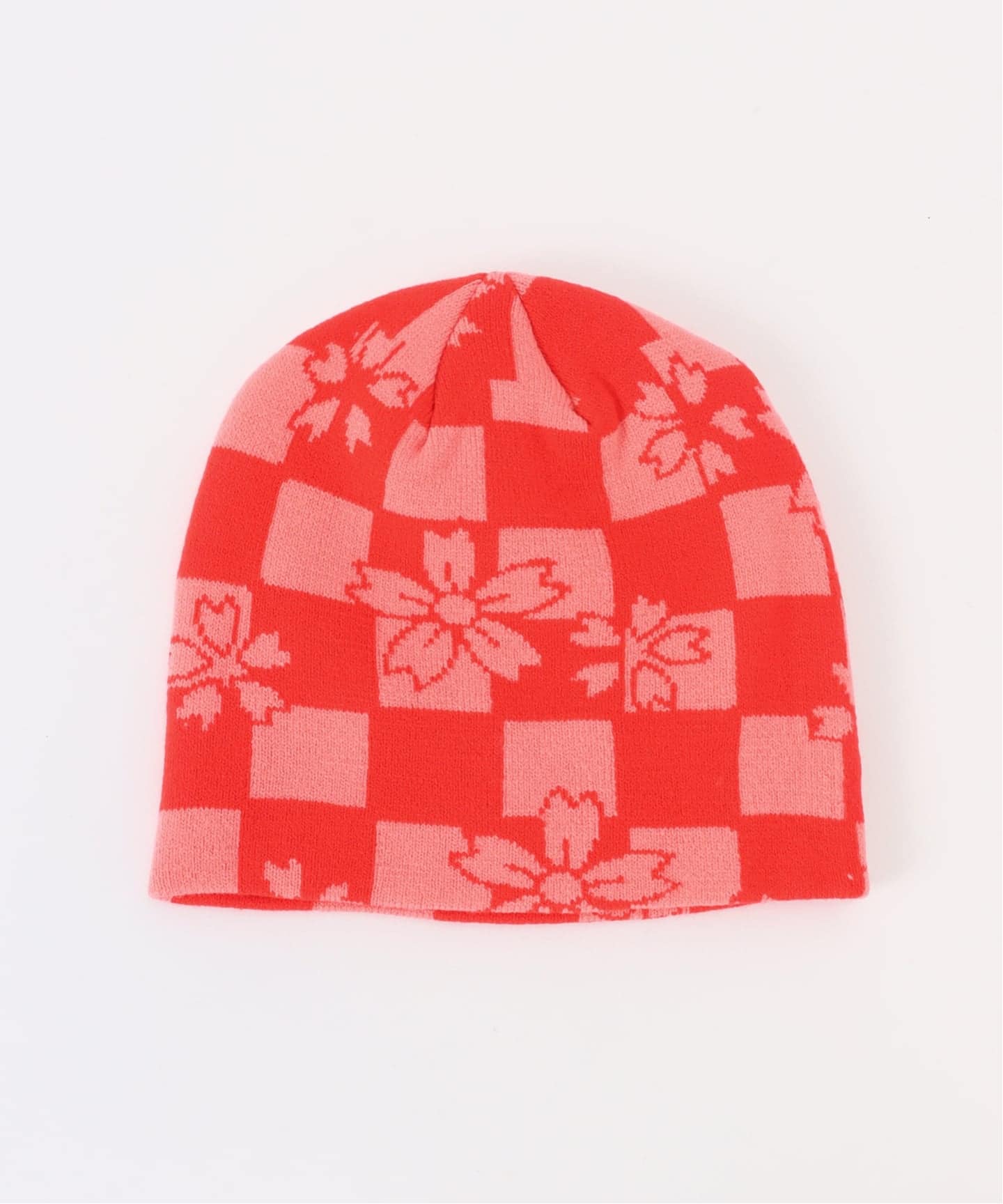 b.Eautiful/ビューティフル】Sakura Checker Beanie（ニットキャップ