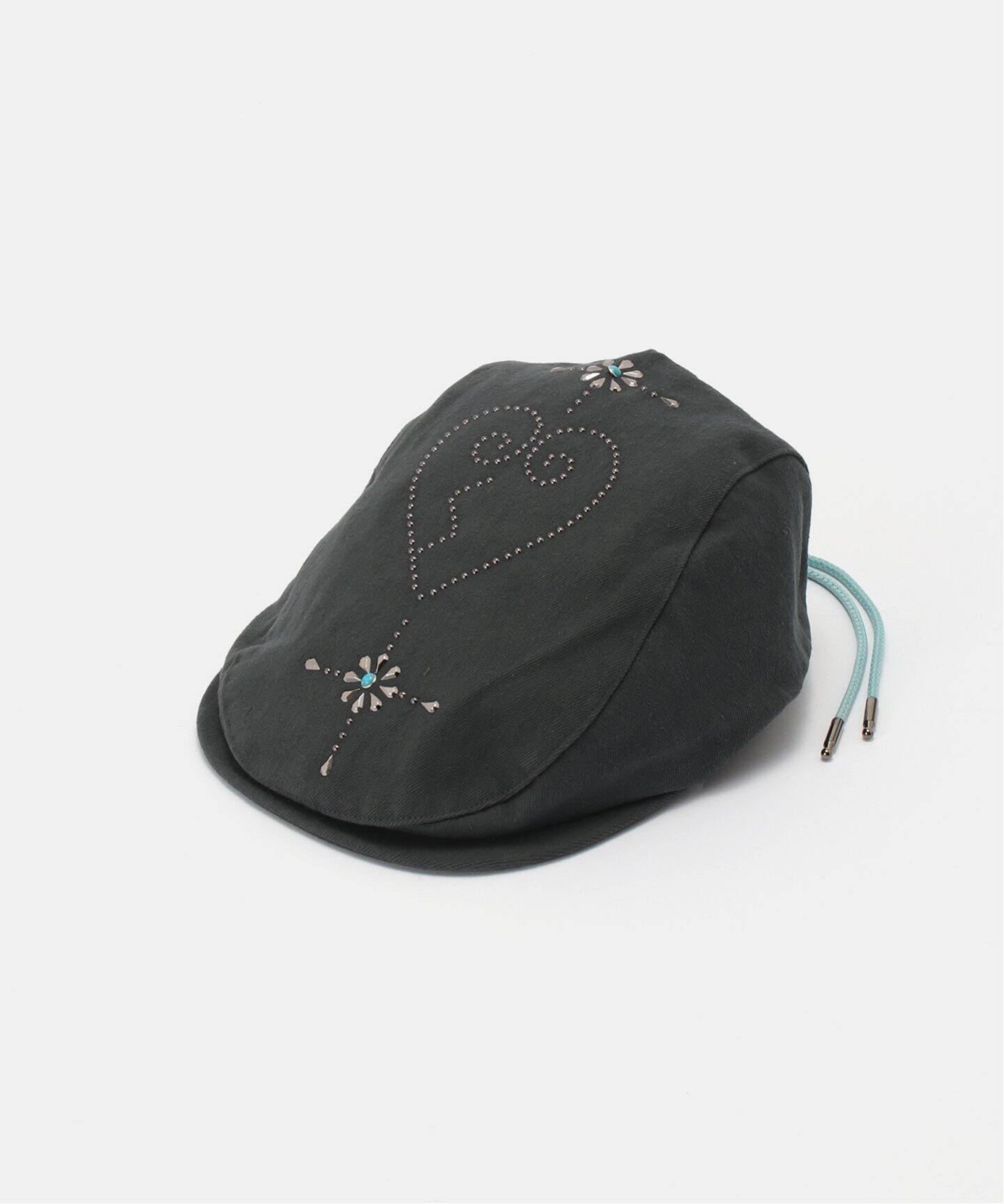 ★SCULPTOR★ Boho Stud Hunting Cap Charcoal SC25S618CH Boho Stud Hunting Cap Charcoal – SCULPTOR JAPAN