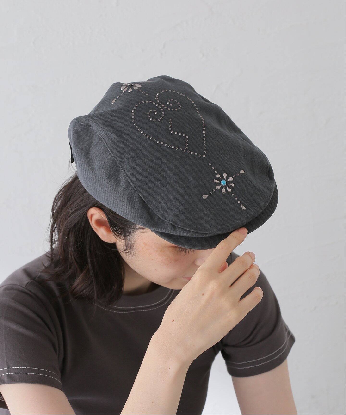 SCULPTOR/スカルプター】 Boho Stud Hunting Cap SC25S618CHF