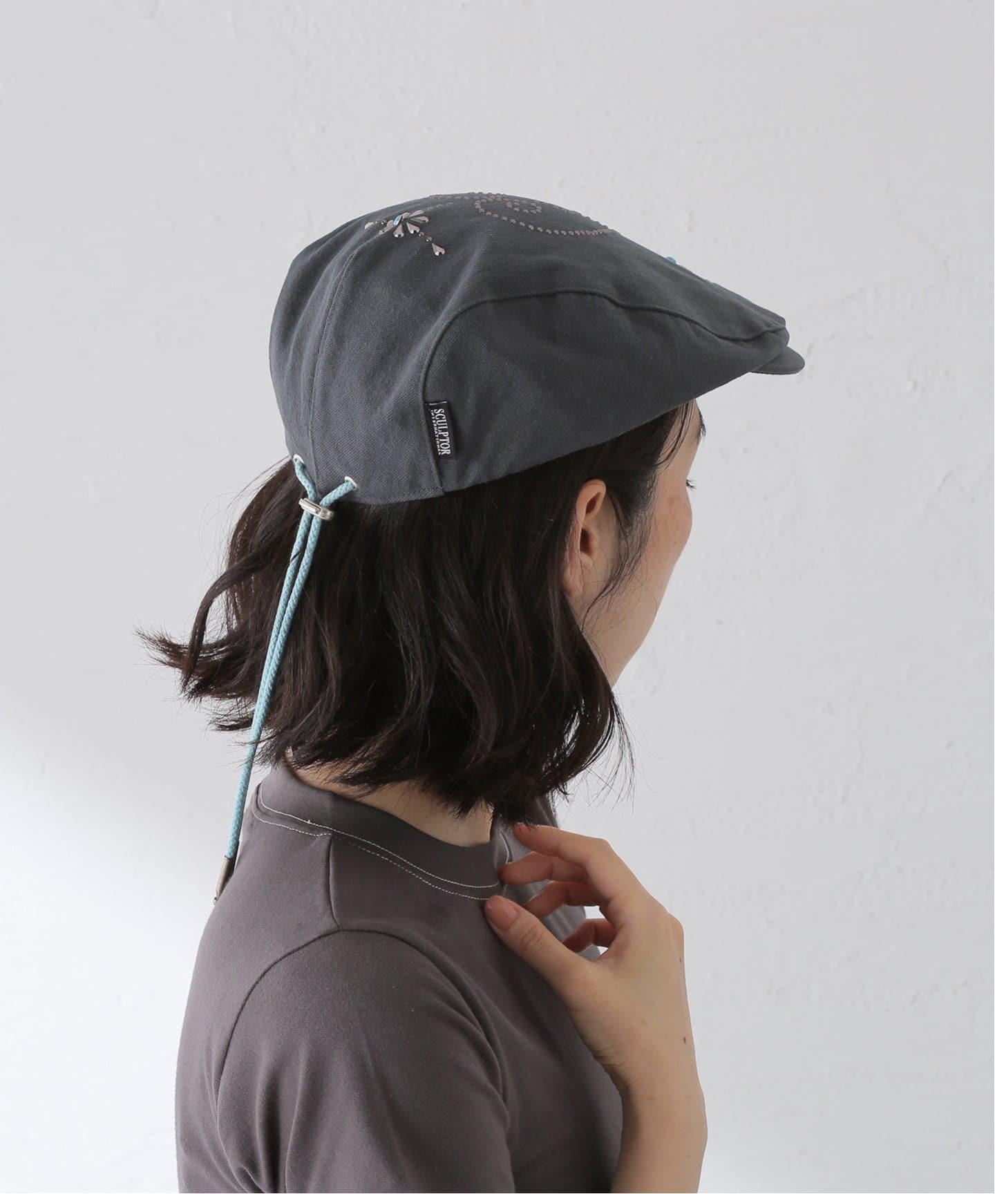 無料配送 ◆ Sculptor ◆ Boho Stud Hunting Cap Boho Stud Hunting Cap Charcoal – SCULPTOR JAPAN