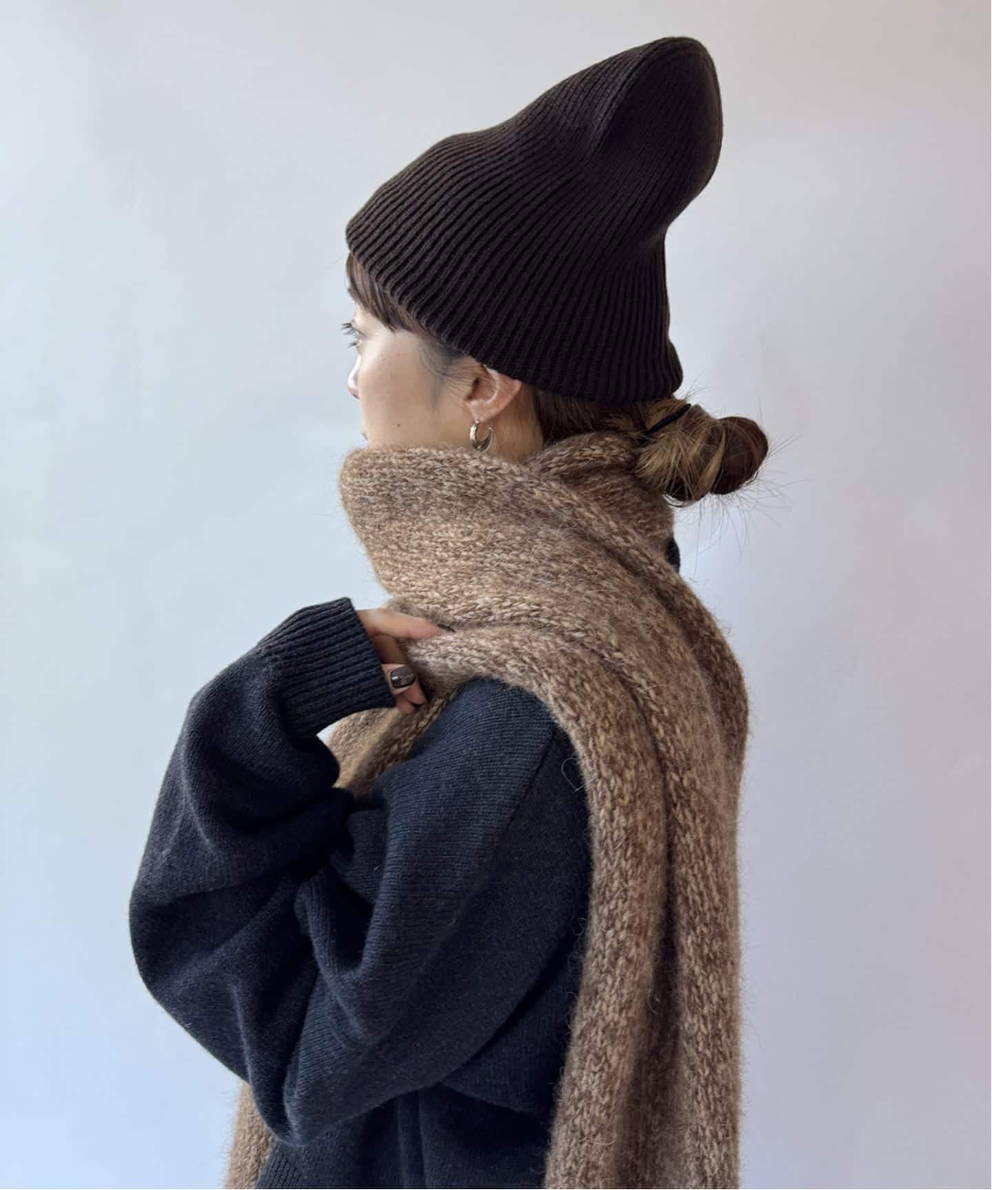 ARMEN】WOOL/CASHMERE 1*1 RIB STITCH WATCH（ニットキャップ