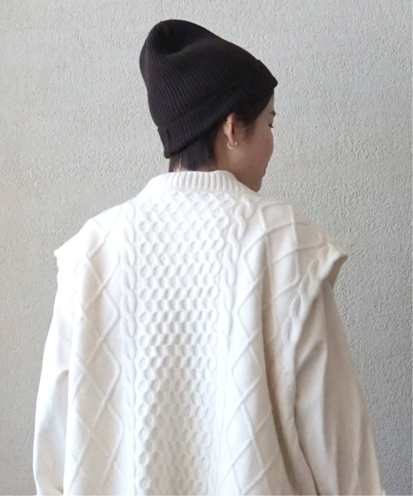 ARMEN】WOOL/CASHMERE 1*1 RIB STITCH WATCH（ニットキャップ