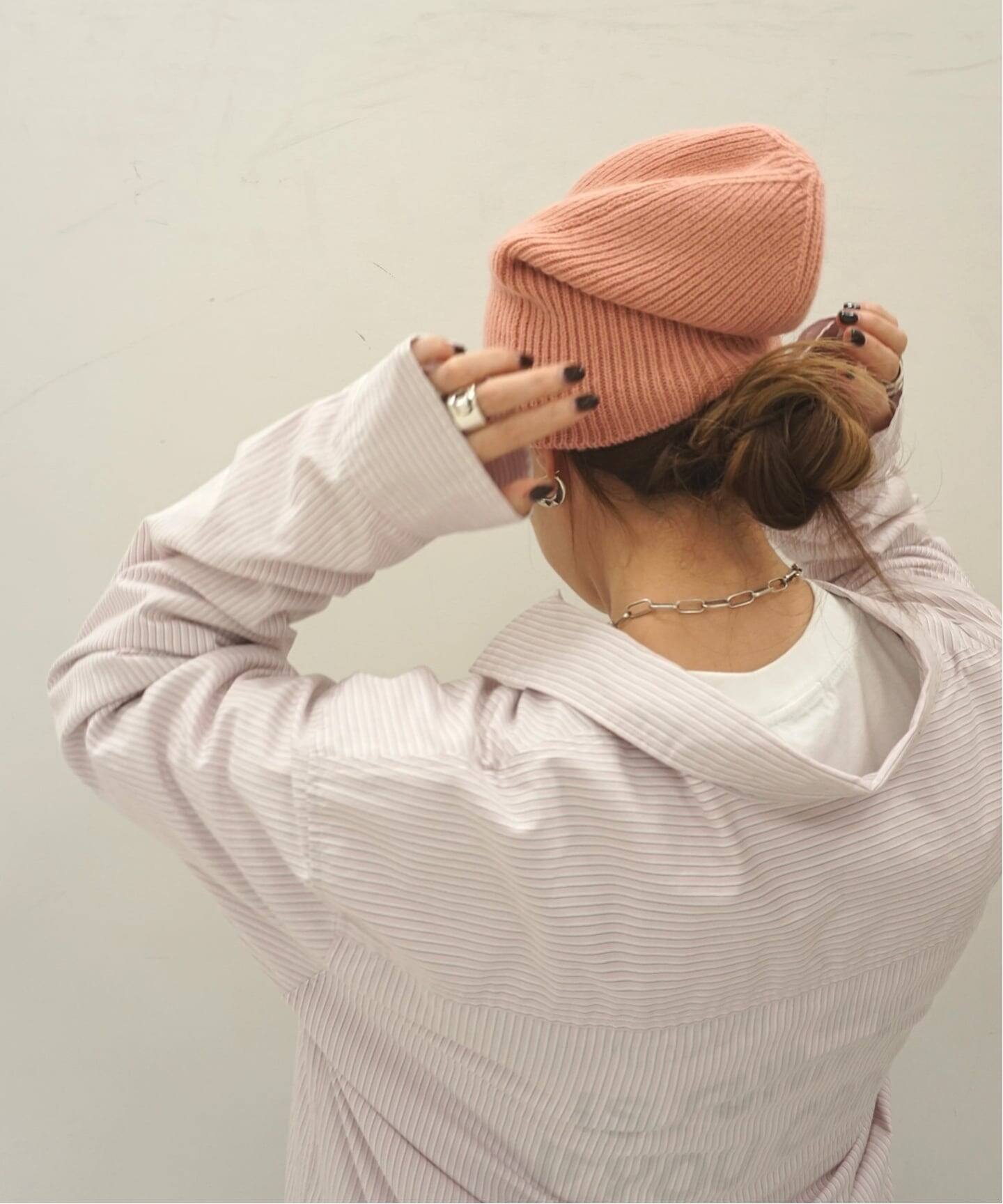 ARMEN】WOOL/CASHMERE 1*1 RIB STITCH WATCH（ニットキャップ