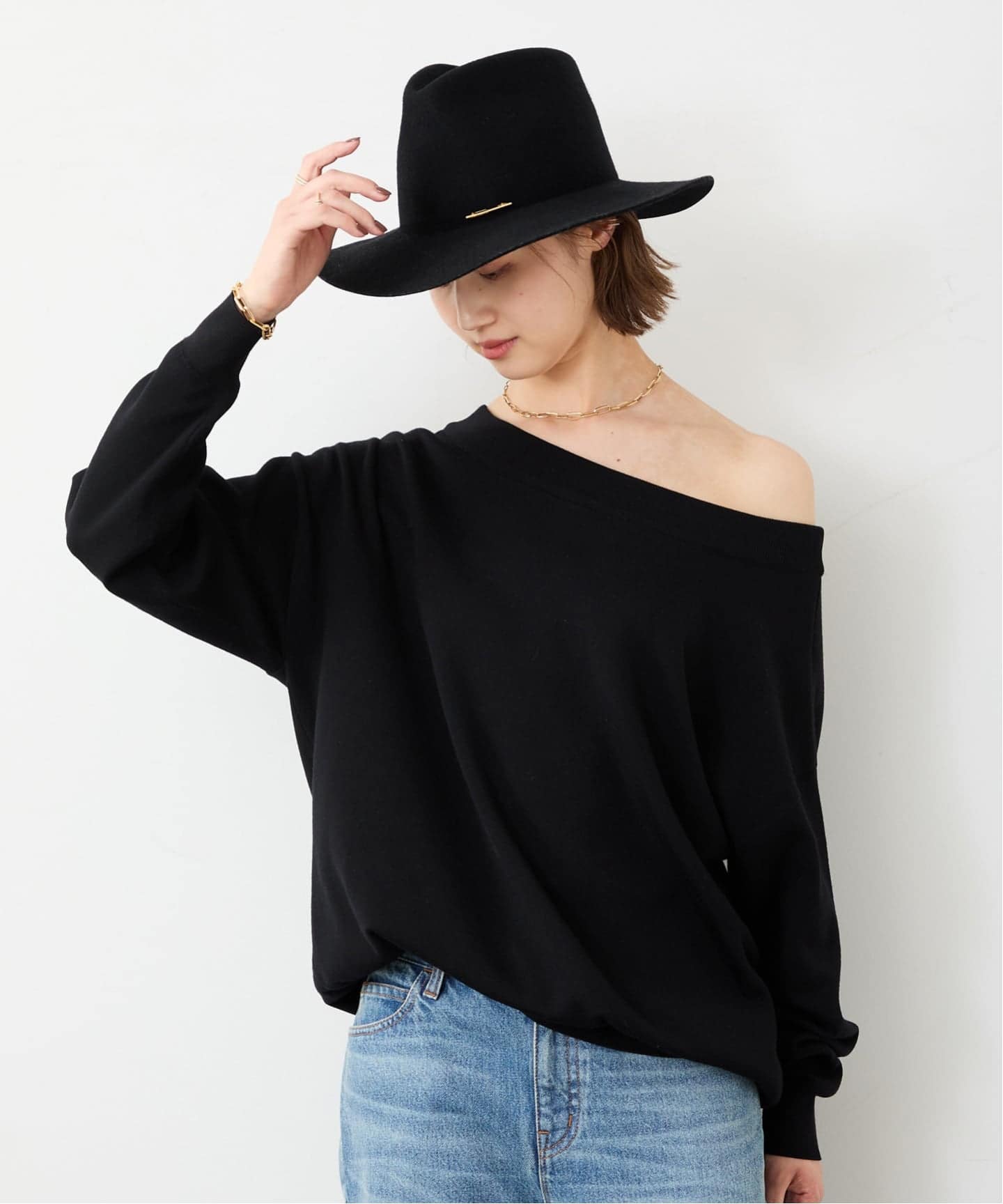 janessa Leona ジャネッサレオン ハット 帽子 キャメル JANESSA LEONE/ジャネッサ レオーネ】RILEY（ハット）｜Deuxieme