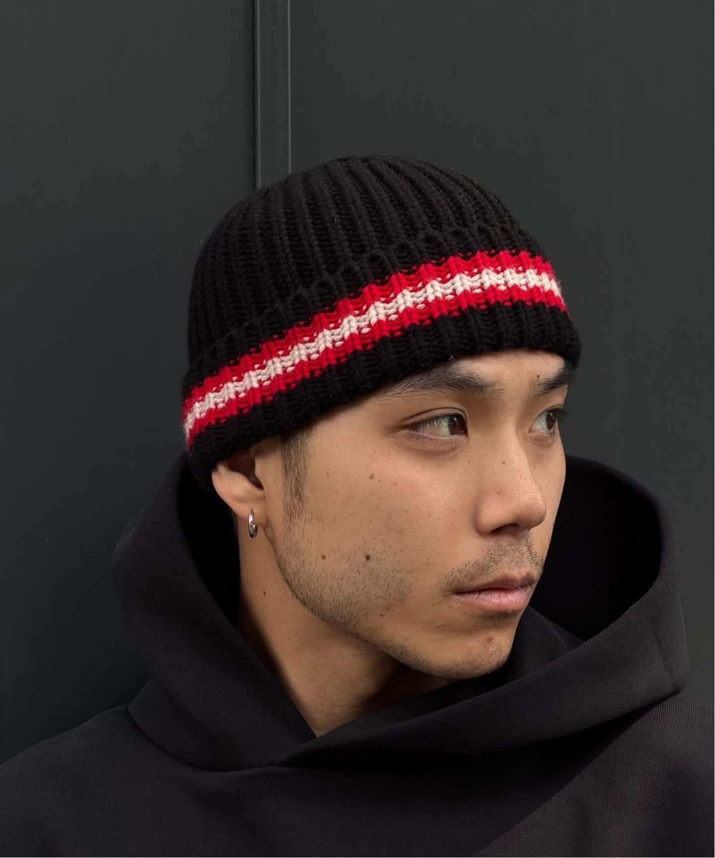 BARE KNUCKLES / ベアナックルズ Striped Wool Beanie（ニットキャップ