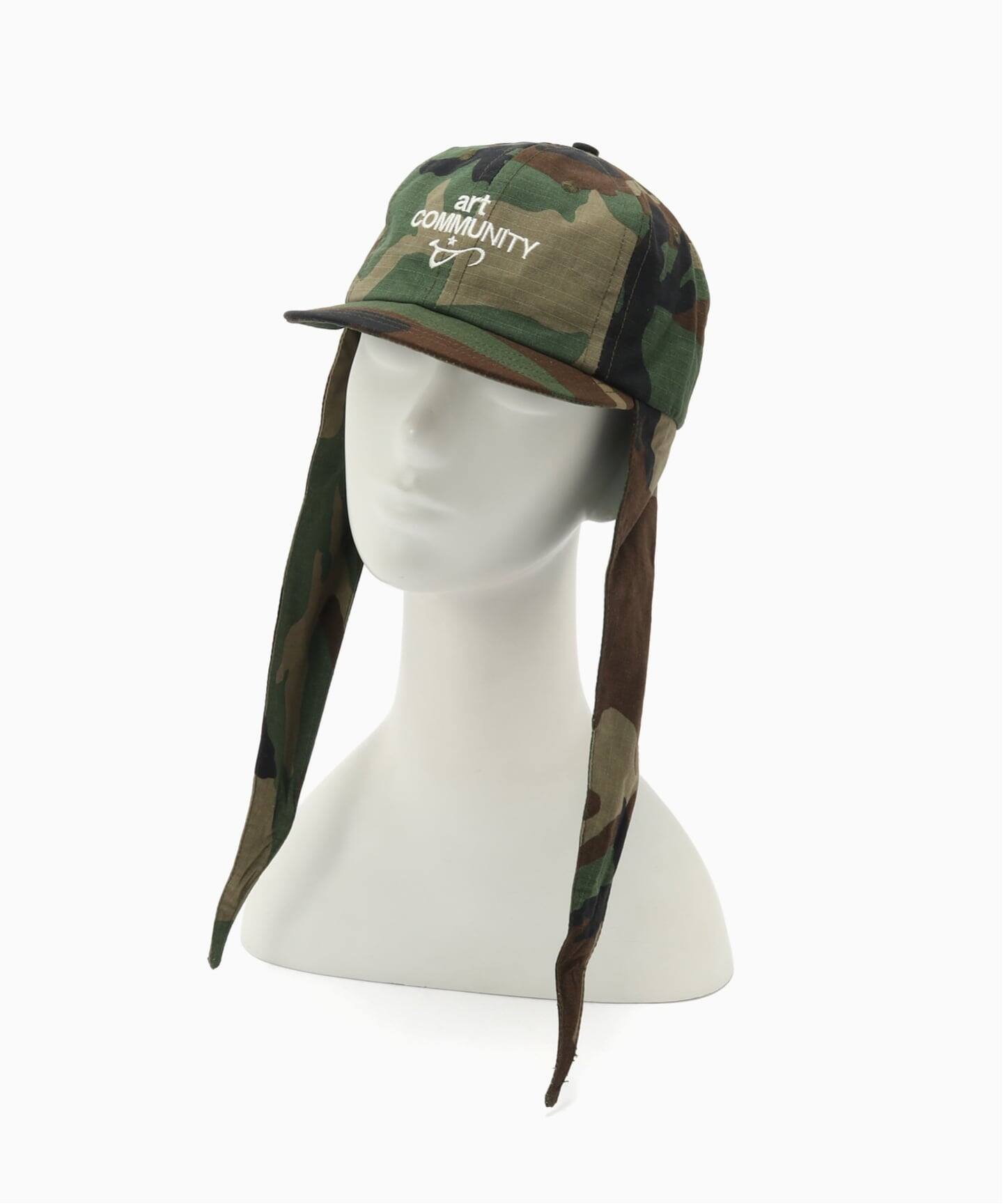 art COMMUNITY / アートコミュニティ Camo Flap Short Brim Cap