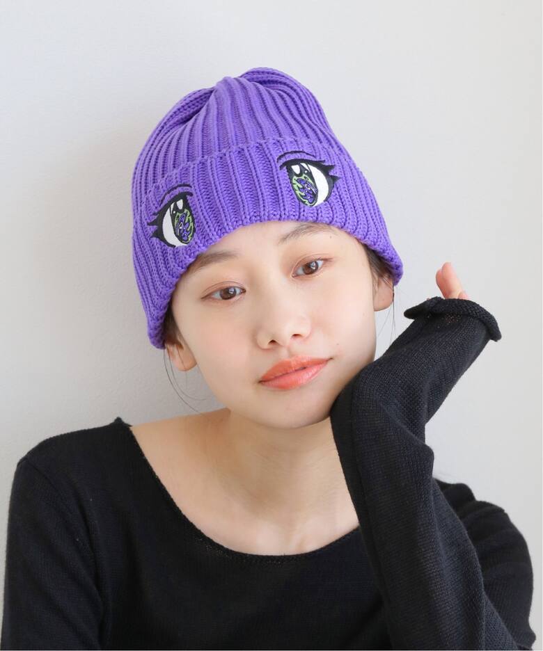 美品】CABaN ウールセーター L パープル ネップ生地 日本製 キャバン 