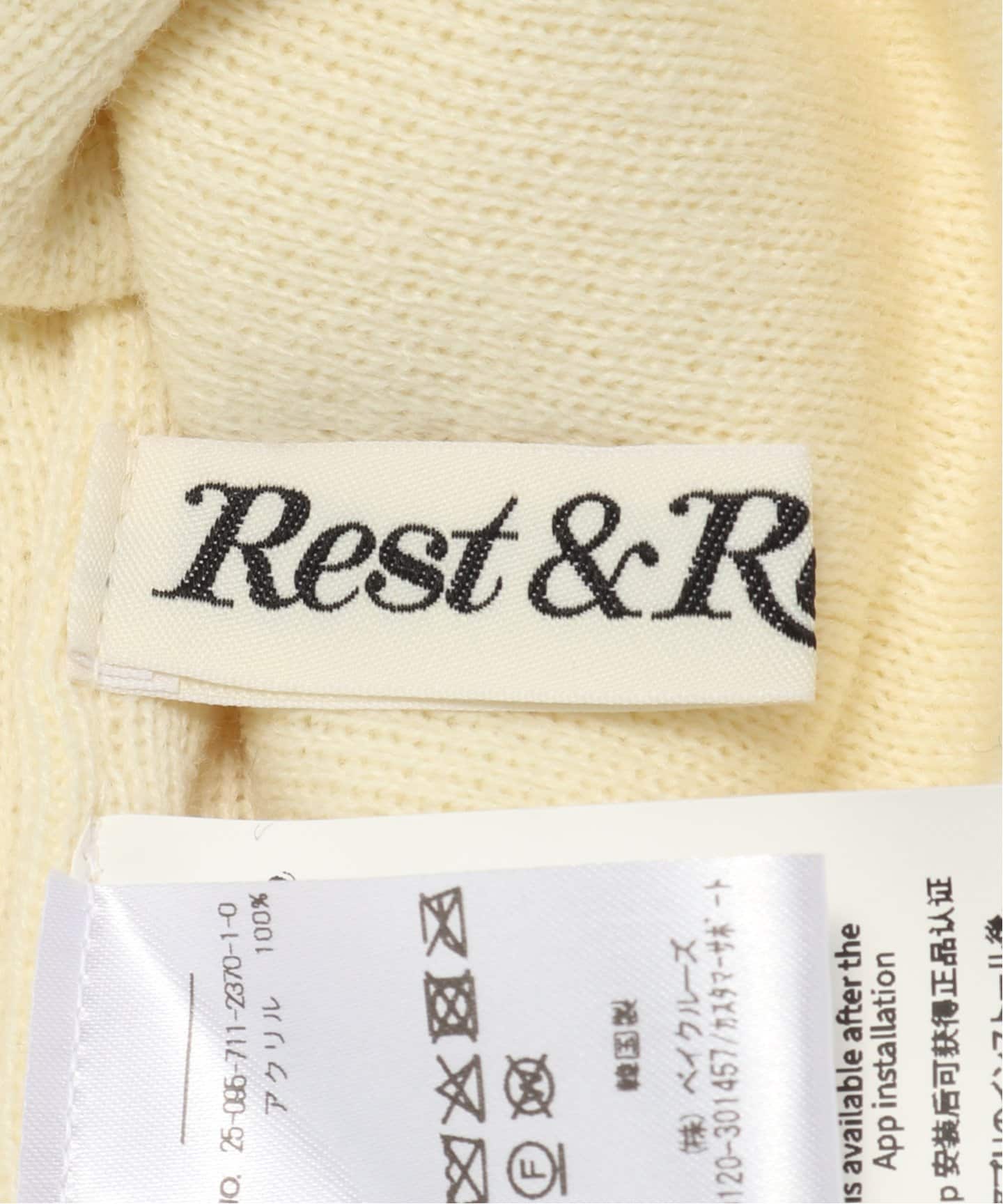 【Rest&Recreation】韓国人気★ STITCH LOGO BEANIE Rest & Recreation] LOGO FOLDING BEANIE - BEIGE 正規韓国