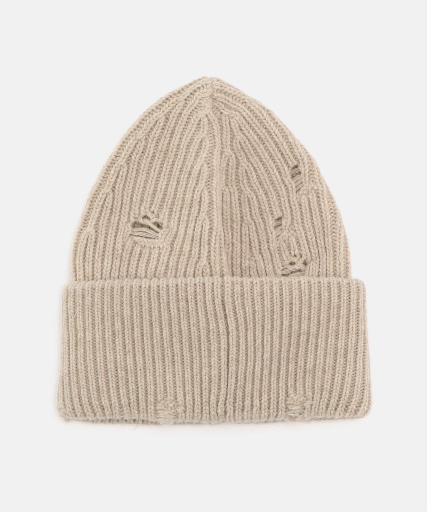 【美品】 MM6 ビッグロゴニットビーニー　ニット帽 セール】MM6 Maison Margiela(エムエムシックス メゾン