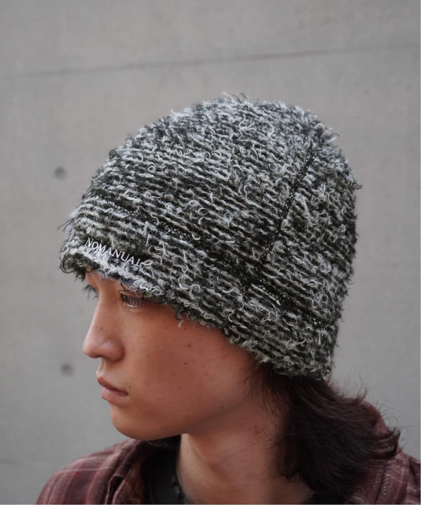 NOMANUAL/ノーマニュアル NEST HAIRY BEANIE
