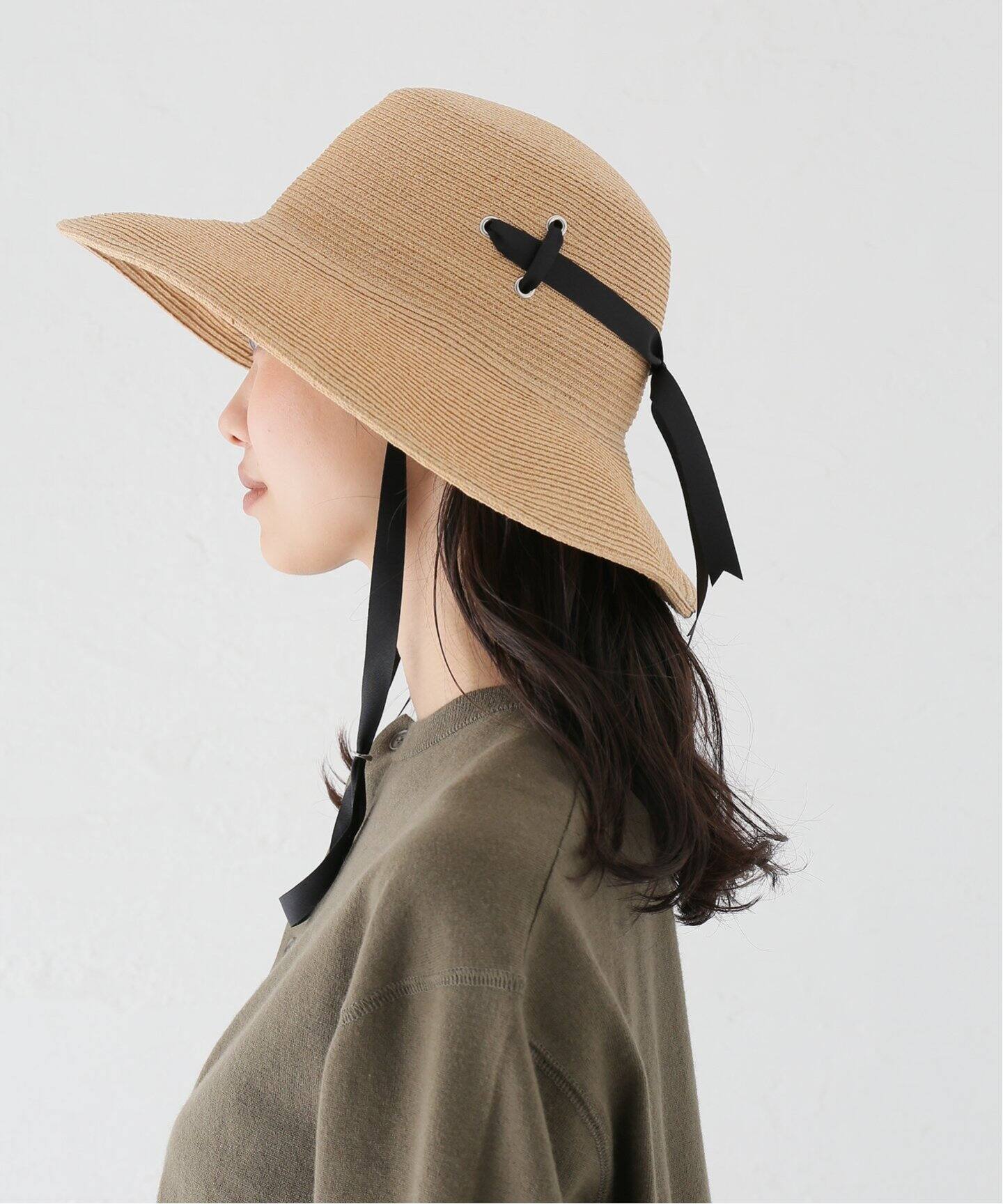 ラメゾンドリリス　麦わら帽子　イエナ La Maison de Lyllis/メゾンドリリス WESTLAND RAFFIA HAT