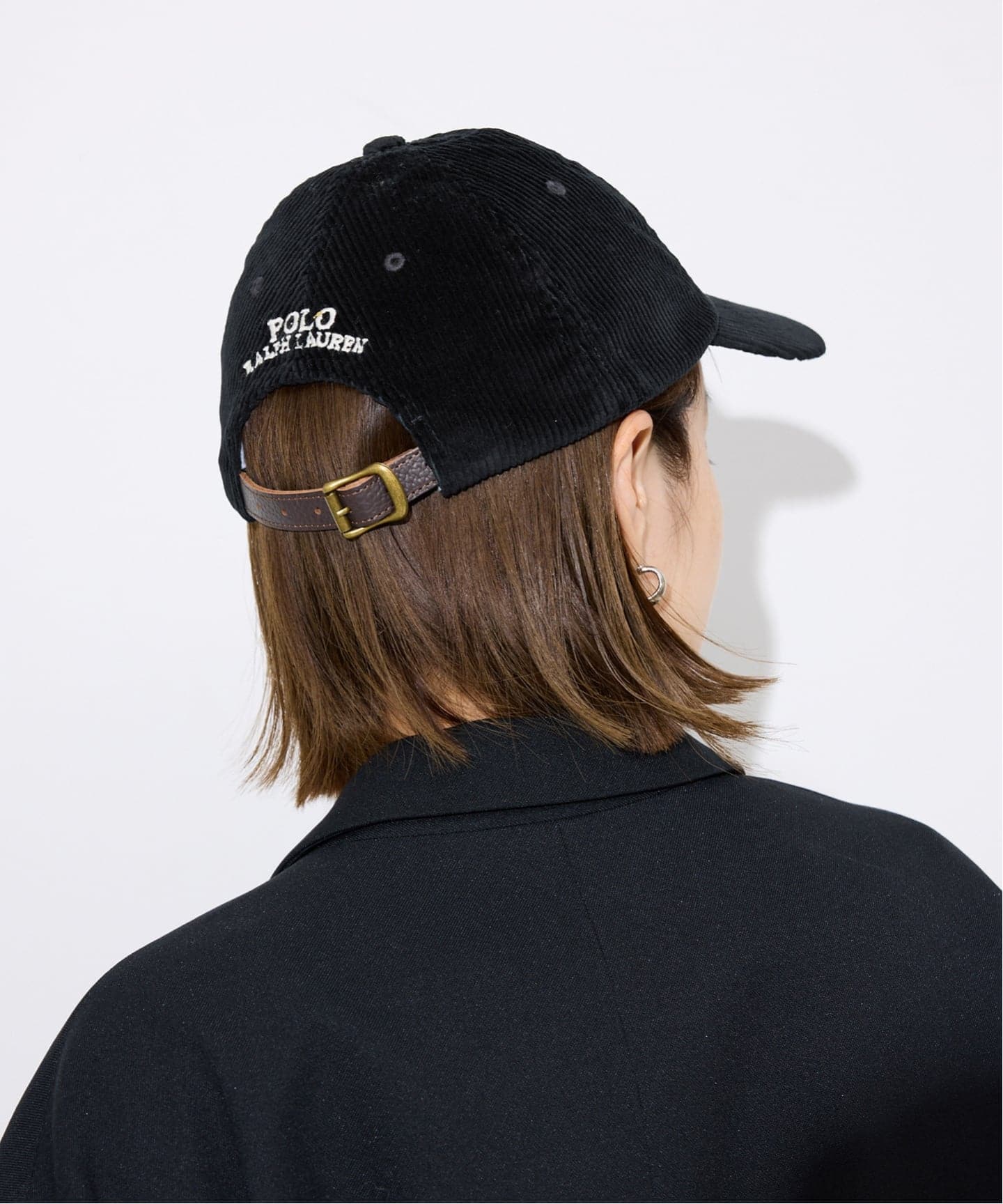 Polo Ralph Laurenラルフローレン コーデュロイ キャップ 黒 POLO Ralph Lauren/ポロ ラルフ ローレン コーデュロイキャップ