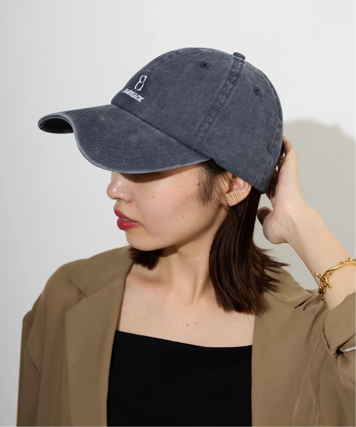 スローブイエナ　キャップ　ネイビー スローブ イエナ SLOBE IENA made some sports wear for SLOBE