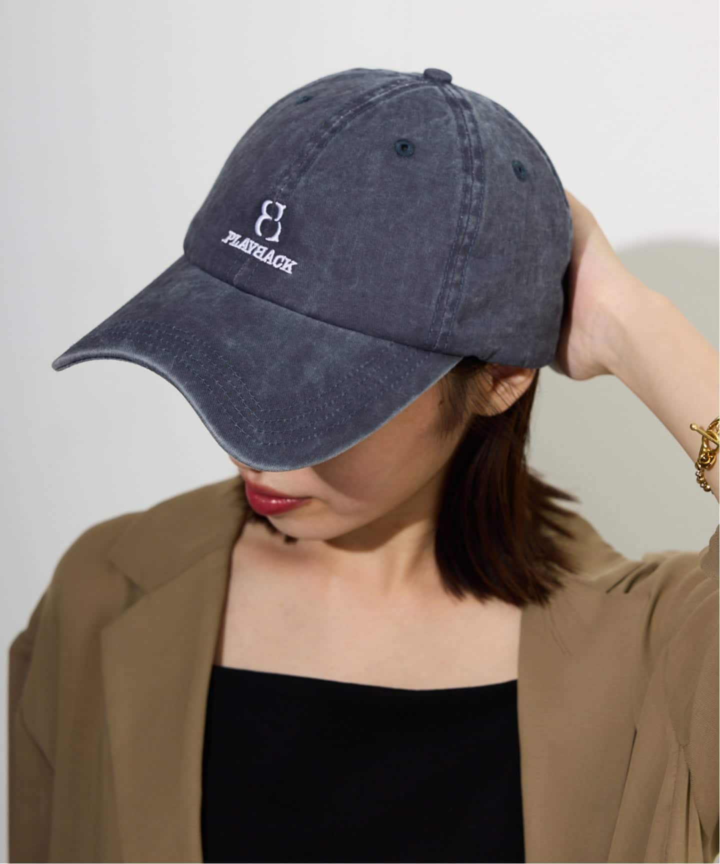 スローブイエナ　キャップ　ネイビー スローブ イエナ SLOBE IENA made some sports wear for SLOBE