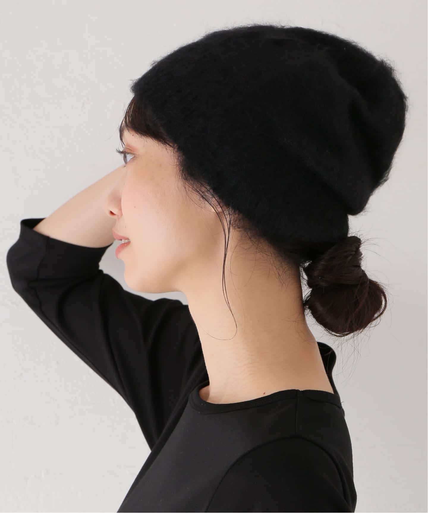 ASAUCE À MÉLER ダークネイビー ニット帽 ASAUCE MELER/アソースメレ LA BOUCLE コンパクトワッチ AM25FKC133