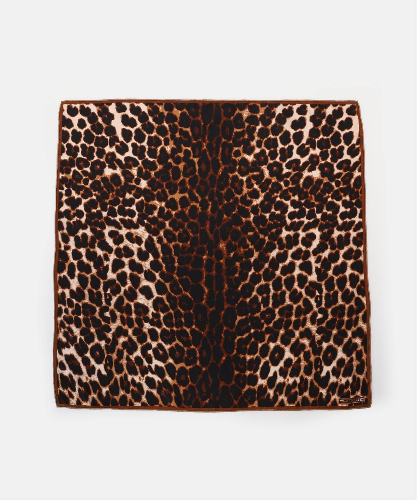 manipuri/マニプリ シルクスカーフ 65*65 レオパード（スカーフ