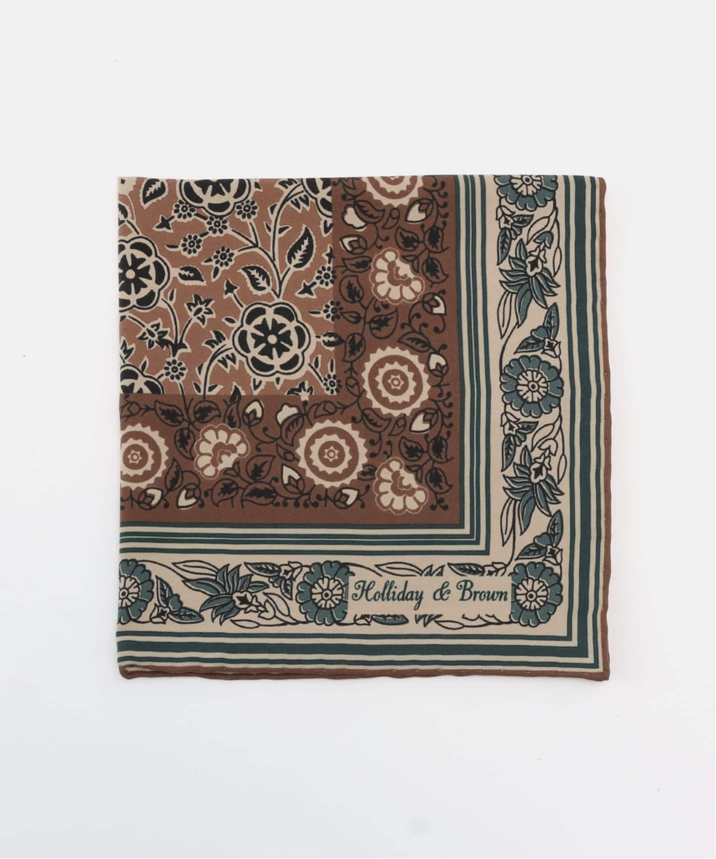 新品 ホリデー＆ブラウン Holliday&Brown スカーフ グリーン Holliday & Brown(ホリデー & ブラウン) Pocket Square