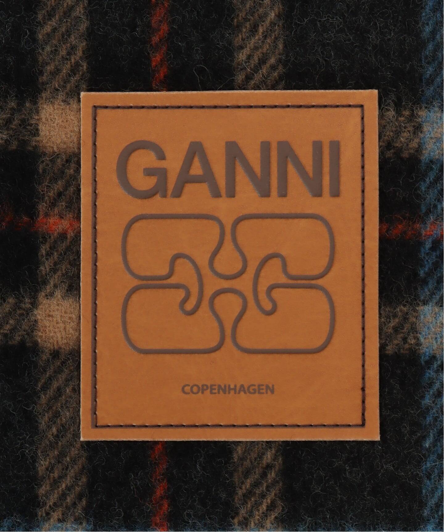 GANNI / ガニー Double Face Wool Check Scarf（スカーフ／バンダナ