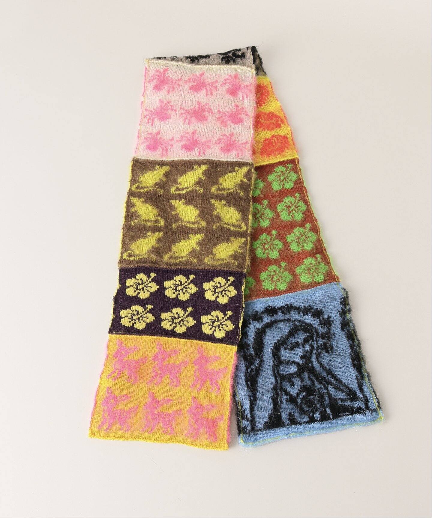 Ashley Williams / アシュリー・ウィリアムズ】 PATCHWORK KNIT SCARF 