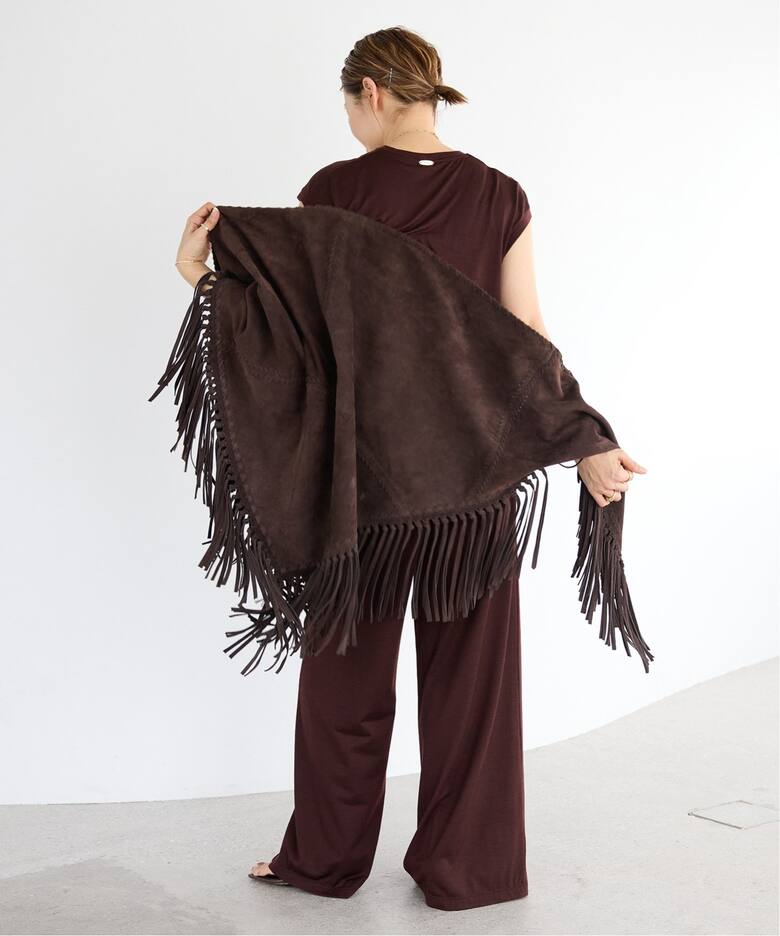 SIMONETTA RAVIZZA/シモネッタラヴィッツァ】 SUEDE SHAWL（ストール 