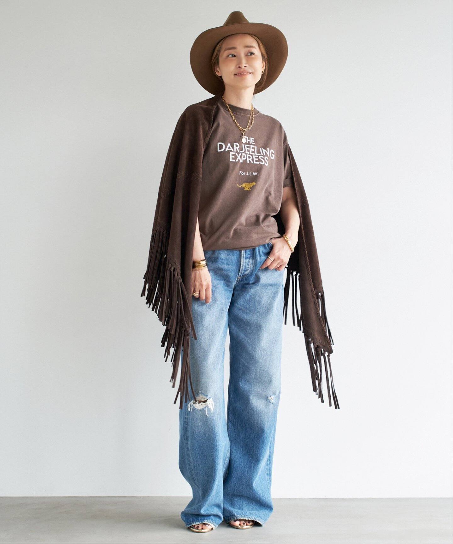 SIMONETTA RAVIZZA/シモネッタラヴィッツァ】 SUEDE SHAWL