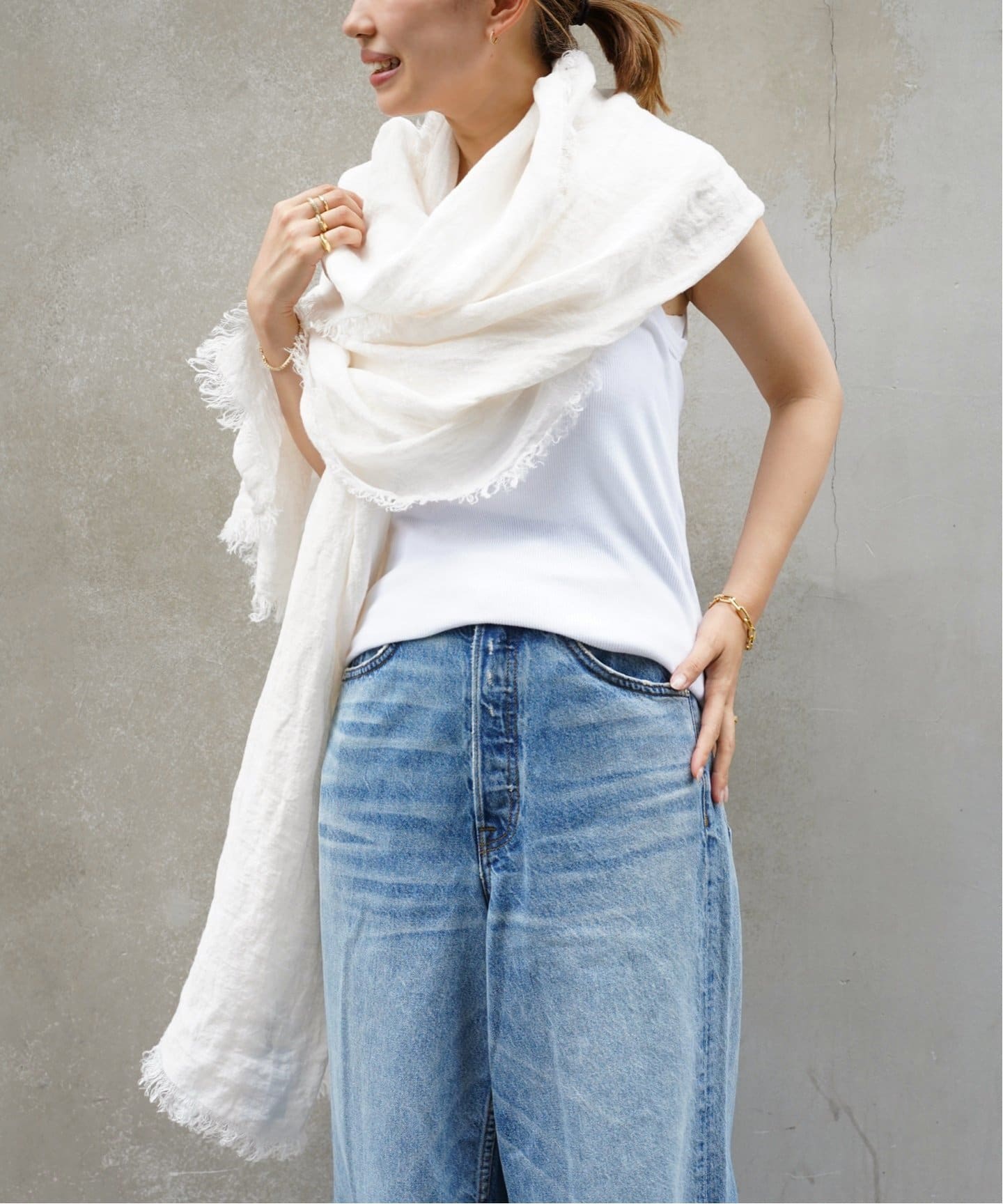 ☆超美品☆アソースメレ［オフホワイト］リネン100% ASAUCE MELER 2024 Spring Summer – AMAN ONLINE STORE