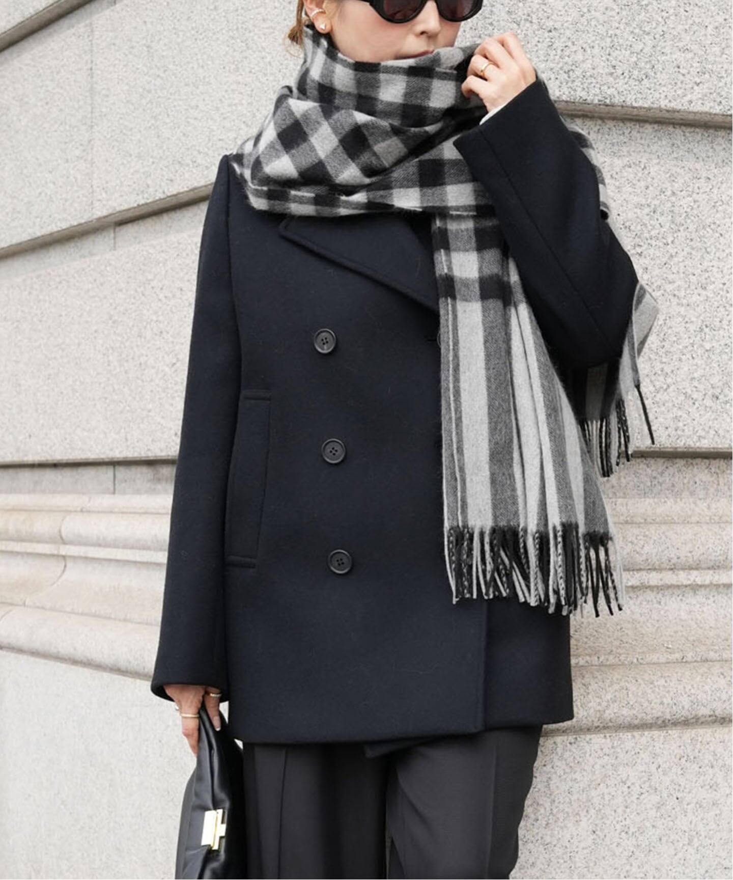 JOSHUA ELLIS/ジョシュア エリス】MODE STRIPE CHECK（ストール