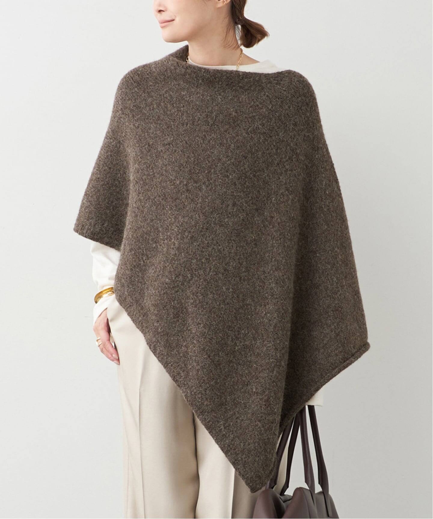 ローレンマヌージアン　ドゥズィエムクラス LAUREN MANOOGIAN/ローレン マヌージアン】FOLD PONCHO（ニット