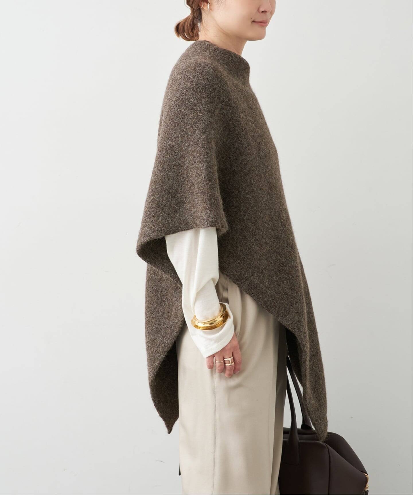 LAUREN MANOOGIAN/ローレン マヌージアン】FOLD PONCHO（ニット