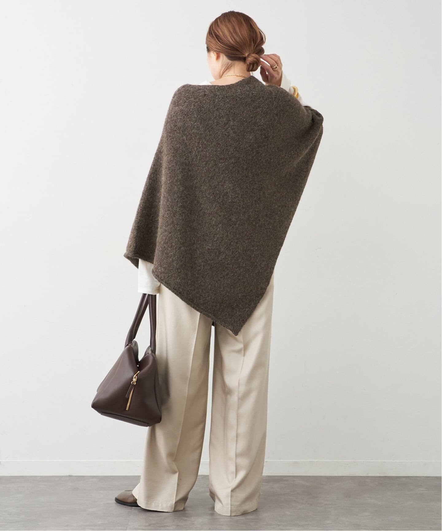 LAUREN MANOOGIAN/ローレン マヌージアン】FOLD PONCHO（ニット