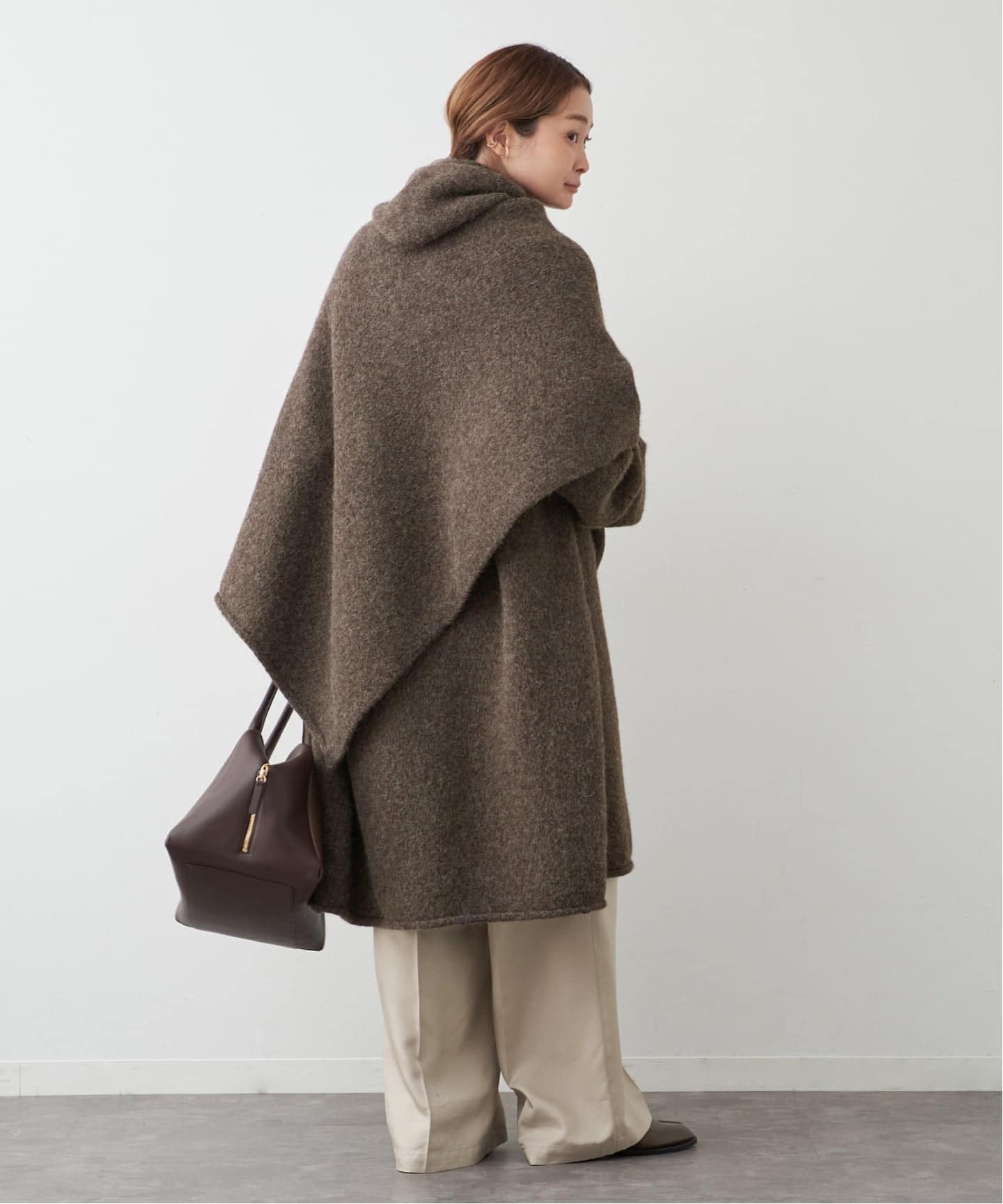 LAUREN MANOOGIAN/ローレン マヌージアン】FOLD PONCHO（ニット