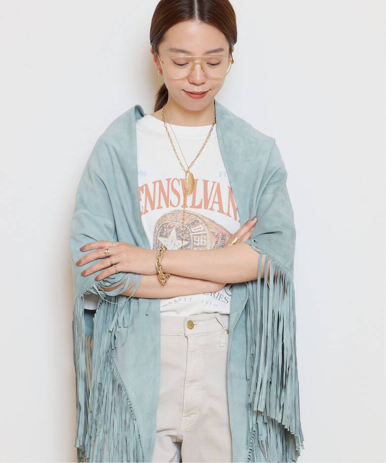 FURLING by GIANNI/ファーリングバイジャンニ】SUEDE FRINGE ストール 