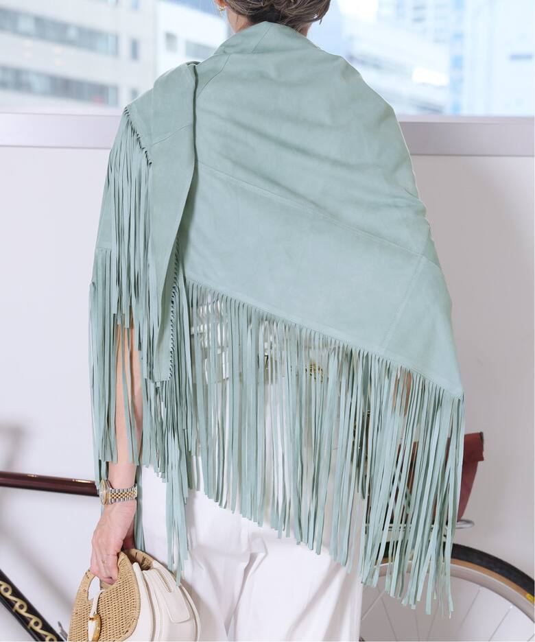 FURLING by GIANNI/ファーリングバイジャンニ】SUEDE FRINGE ストール 