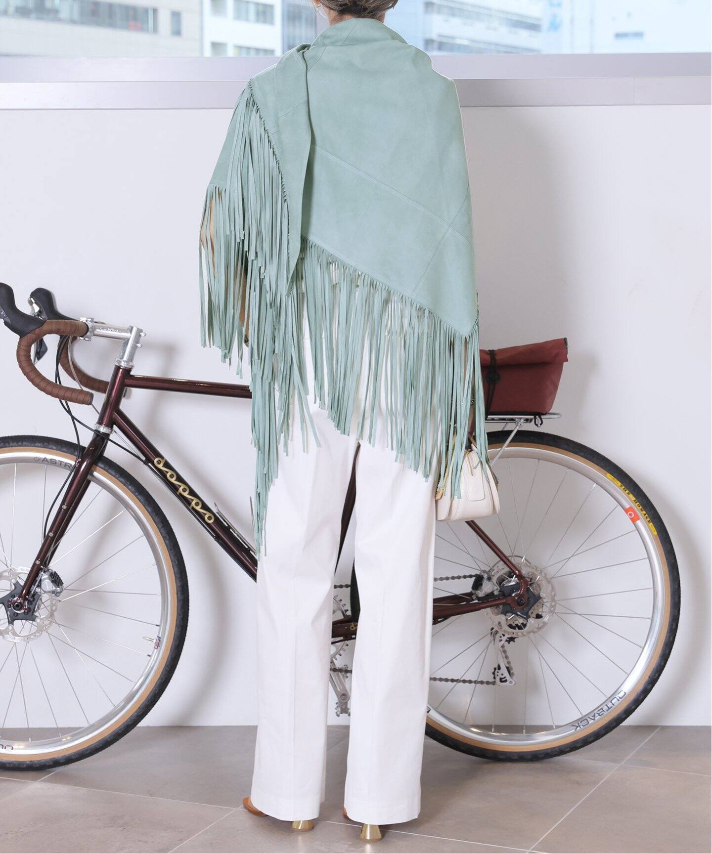 FURLING by GIANNI/ファーリングバイジャンニ】SUEDE FRINGE ストール