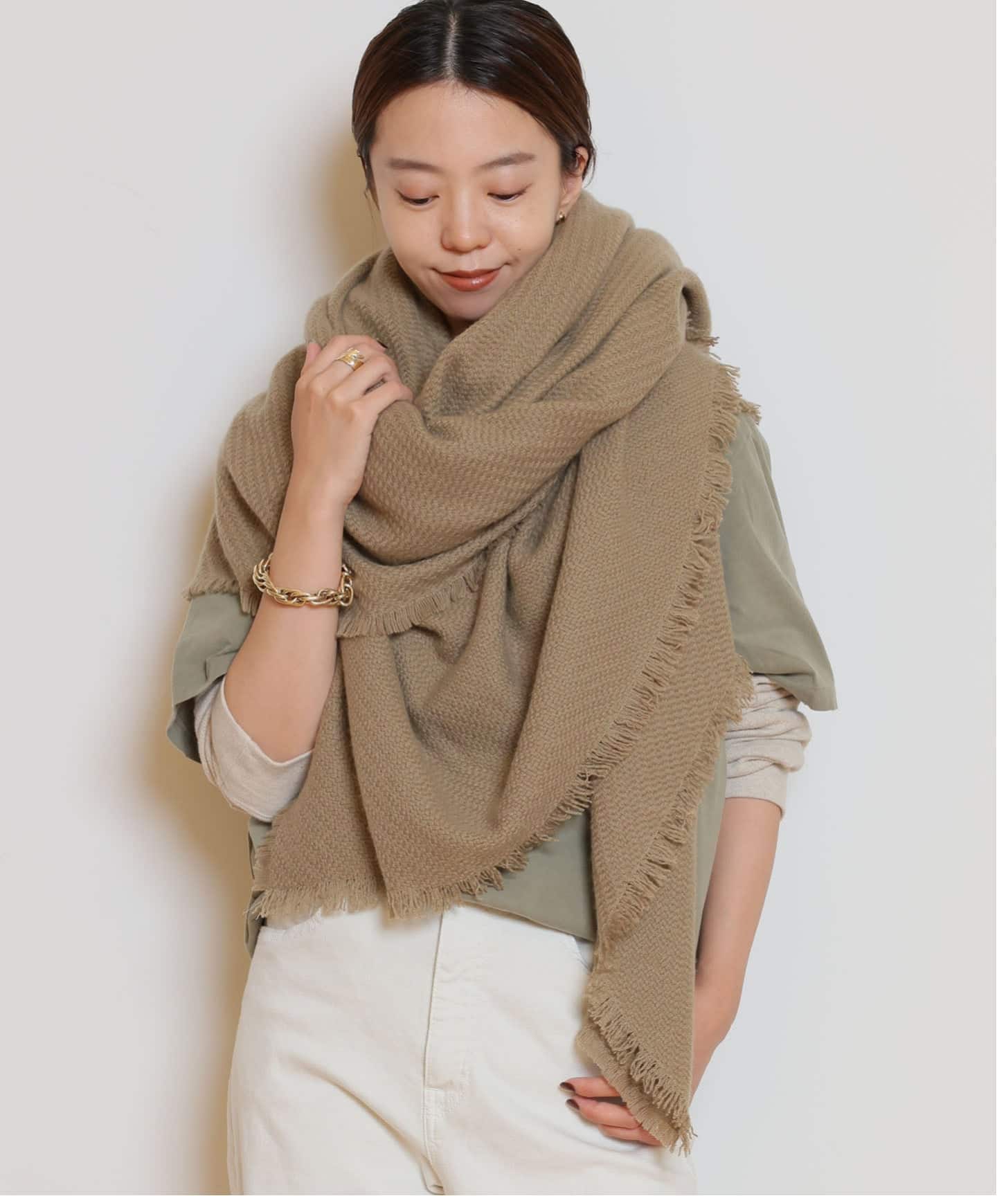 MUSE ALONPI CASHMERE/アロンピカシミヤ STOLE ALONPI CASHMERE/アロンピ カシミヤ】 CASHMERE ストール（ストール