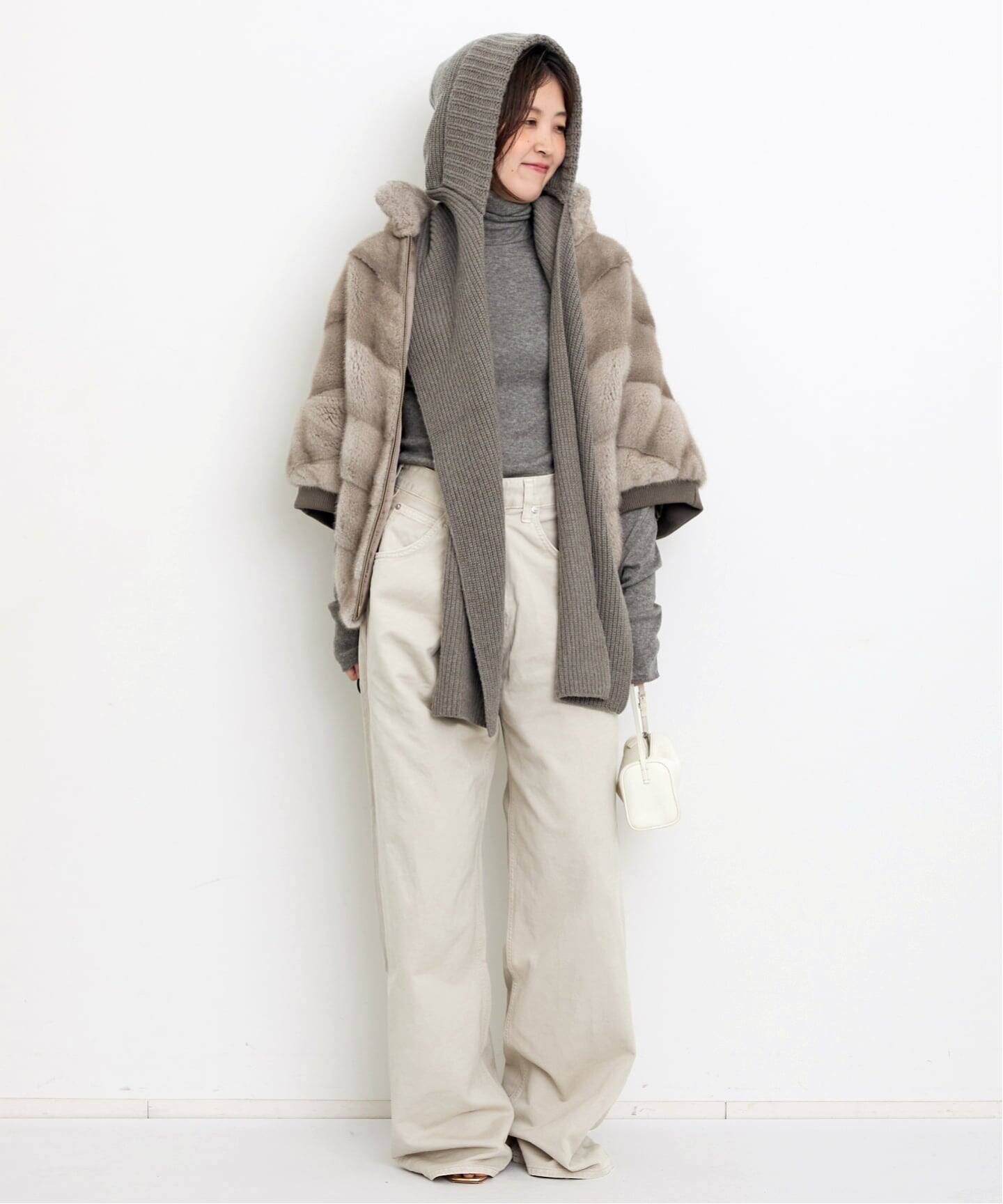 YVES SALOMON/イヴ サロモン】 STOLE WITH HOOD（その他ファッション