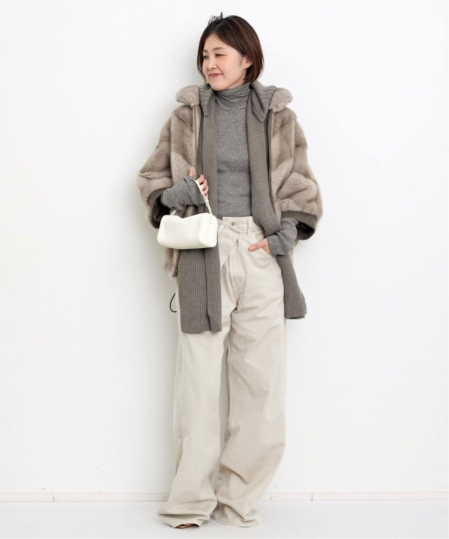 YVES SALOMON/イヴ サロモン】 STOLE WITH HOOD（その他ファッション