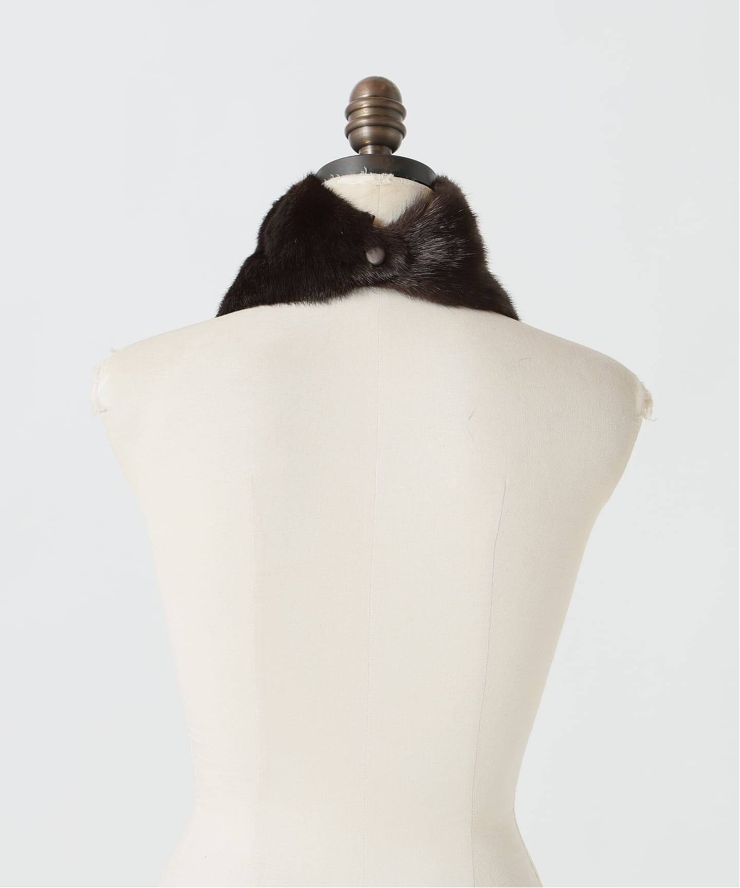 YVES SALOMON/イヴ サロモン】 MINK BANDANA（スカーフ／バンダナ）｜L