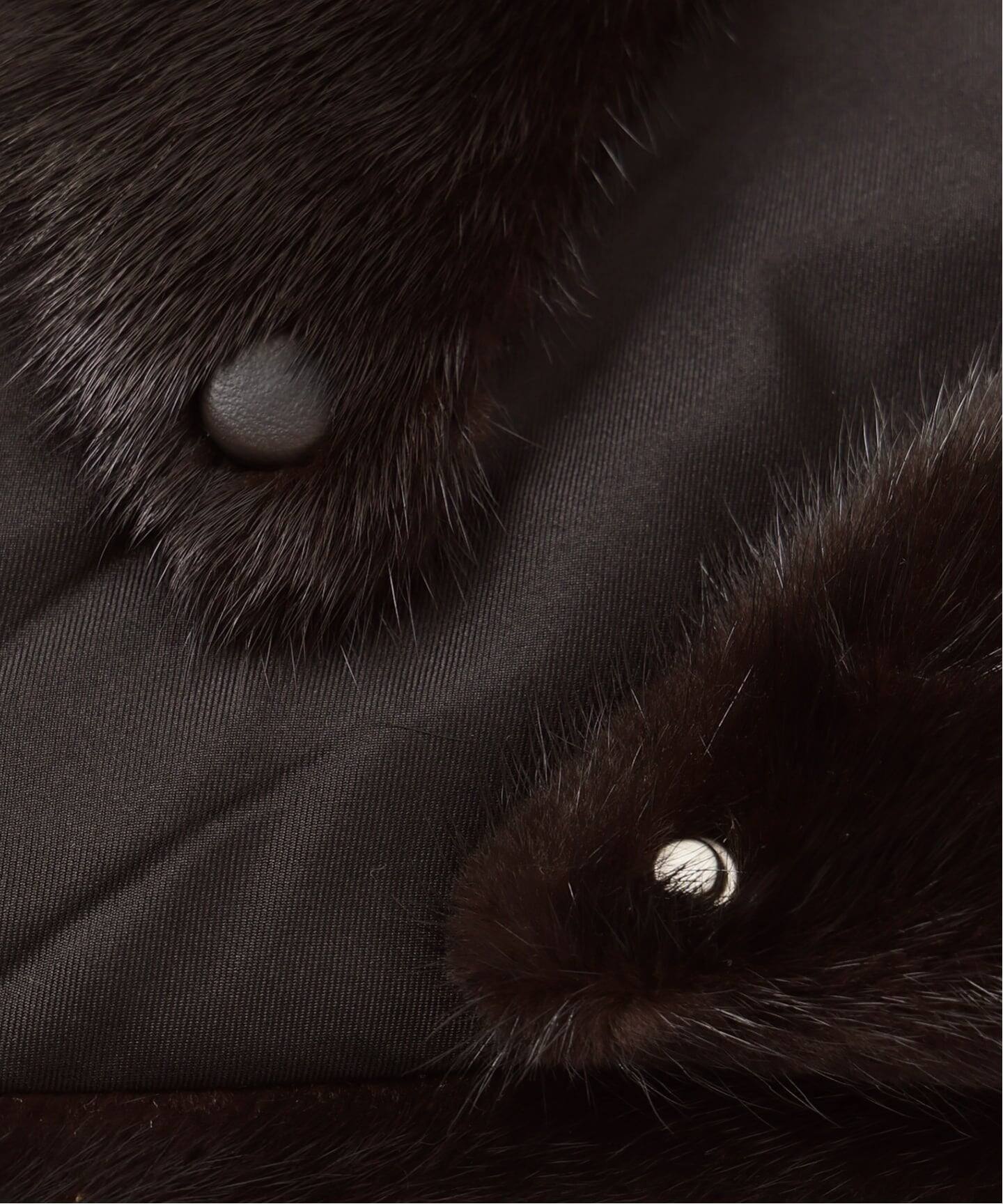 YVES SALOMON/イヴ サロモン】 MINK BANDANA（スカーフ／バンダナ）｜L