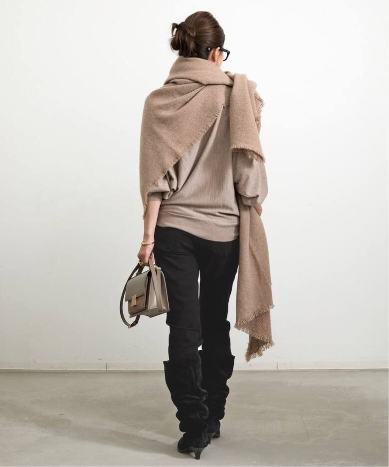 ALONPI/アロンピ】 CASHMERE STOLE（ストール）｜L