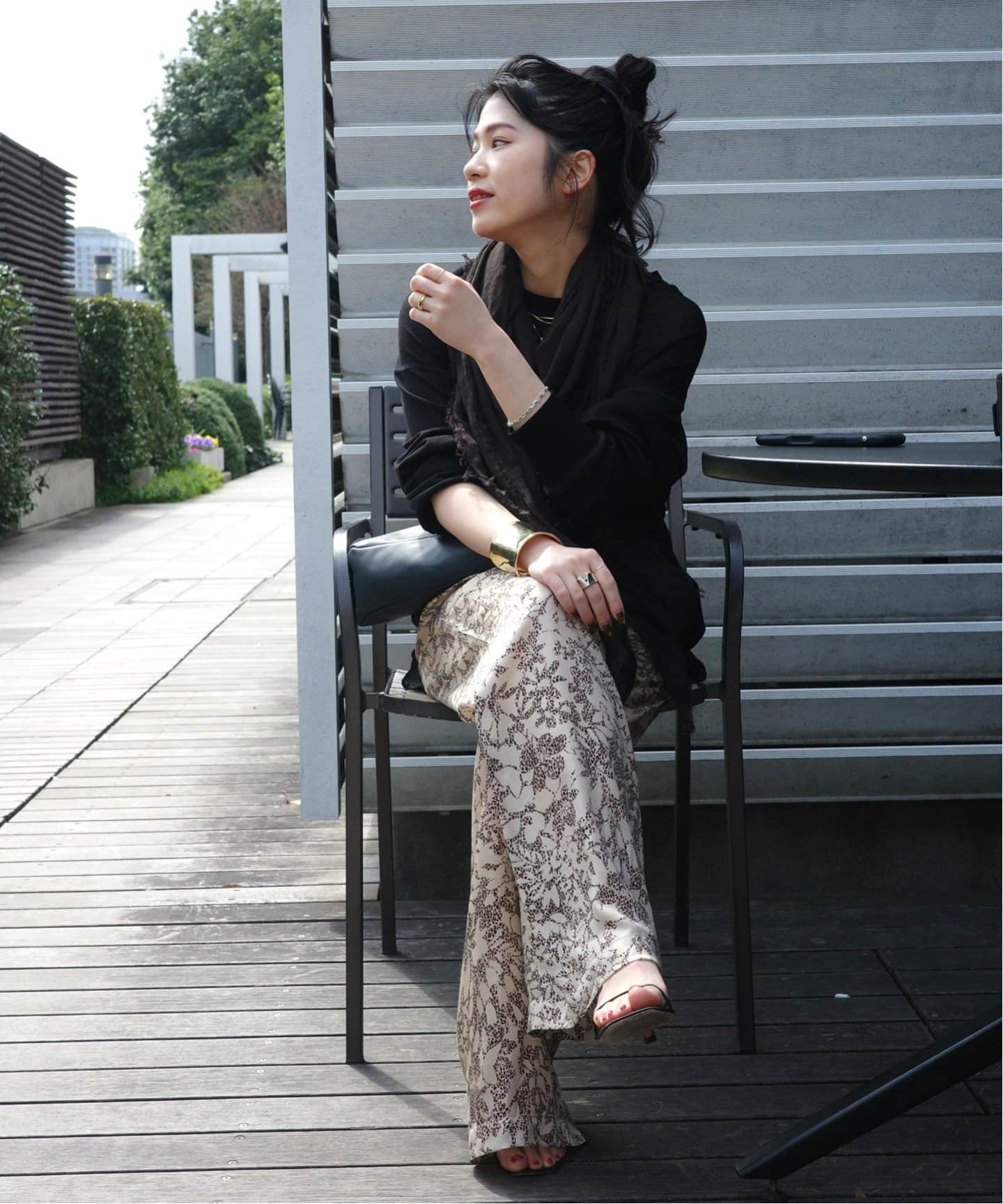 AP STUDIOダークブラウン　ストール AP STUDIO ストール 「DESTIN/デスティン」bandana stole