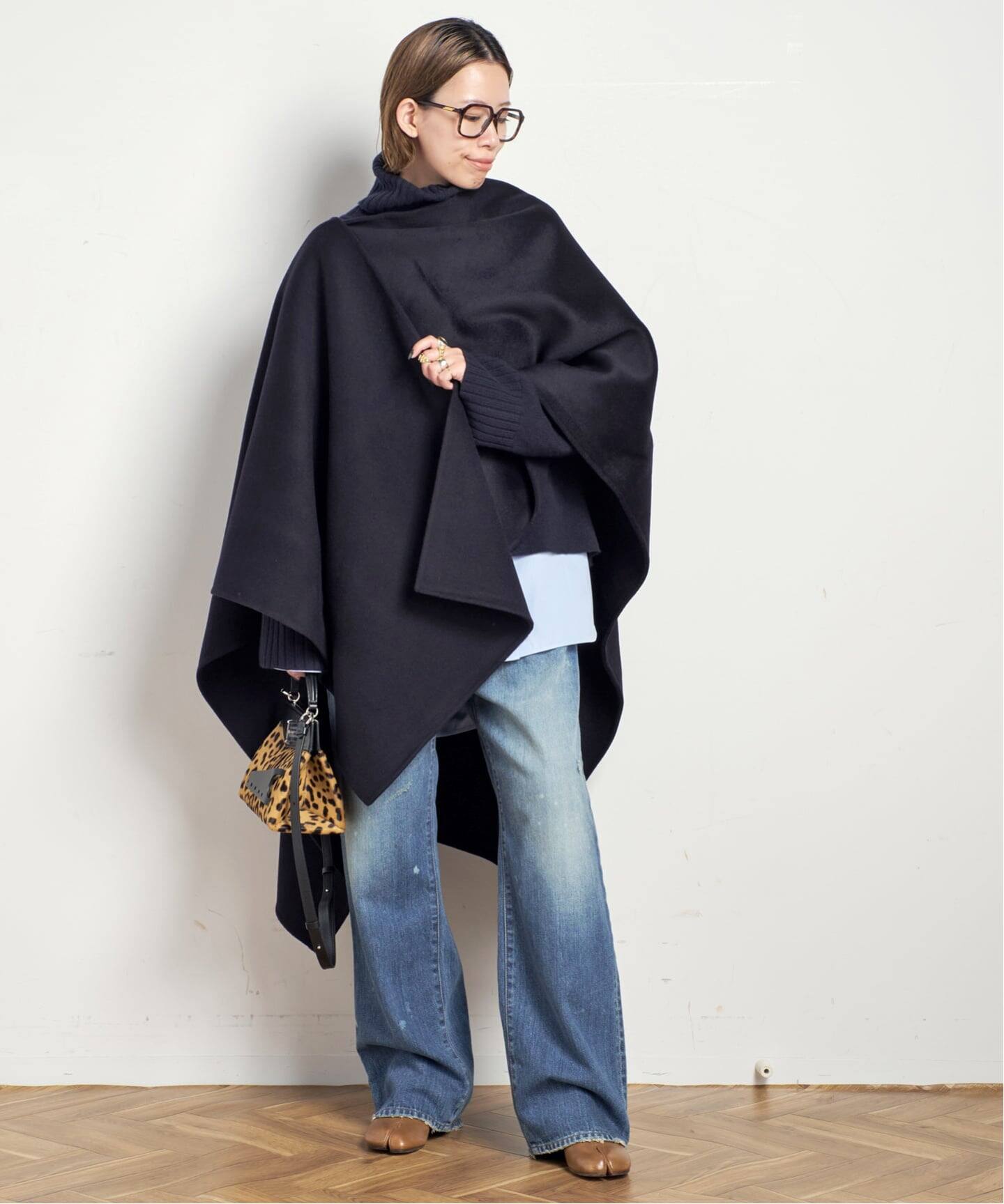 AP STUDIO ウラケ ポンチョ　キャメル THE CURATED/ザ キュレイテッド】 CAPE（ポンチョ・マント）｜AP