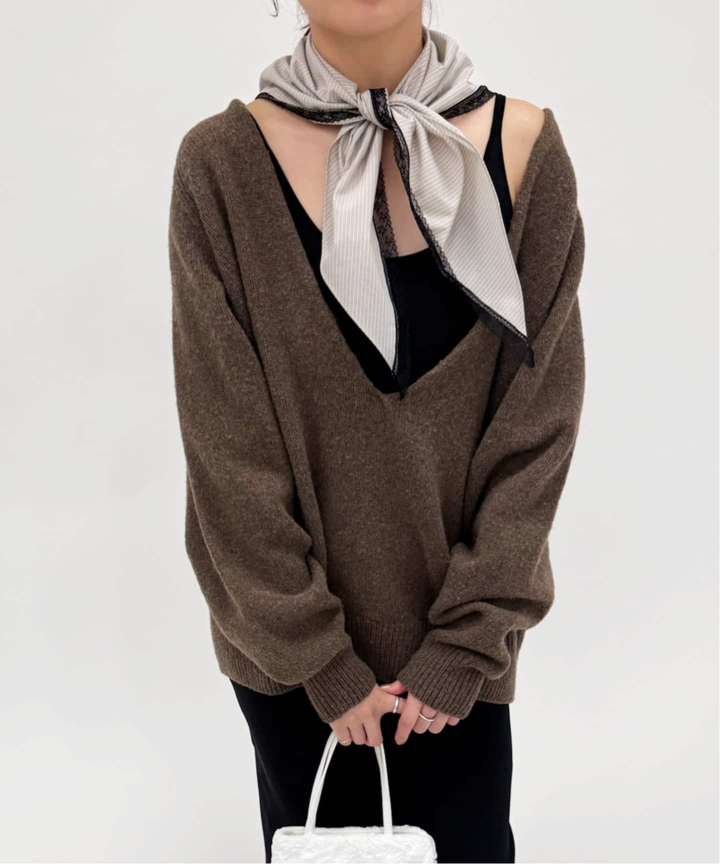 チェック レーストリムスカーフ（スカーフ／バンダナ）｜EDIT