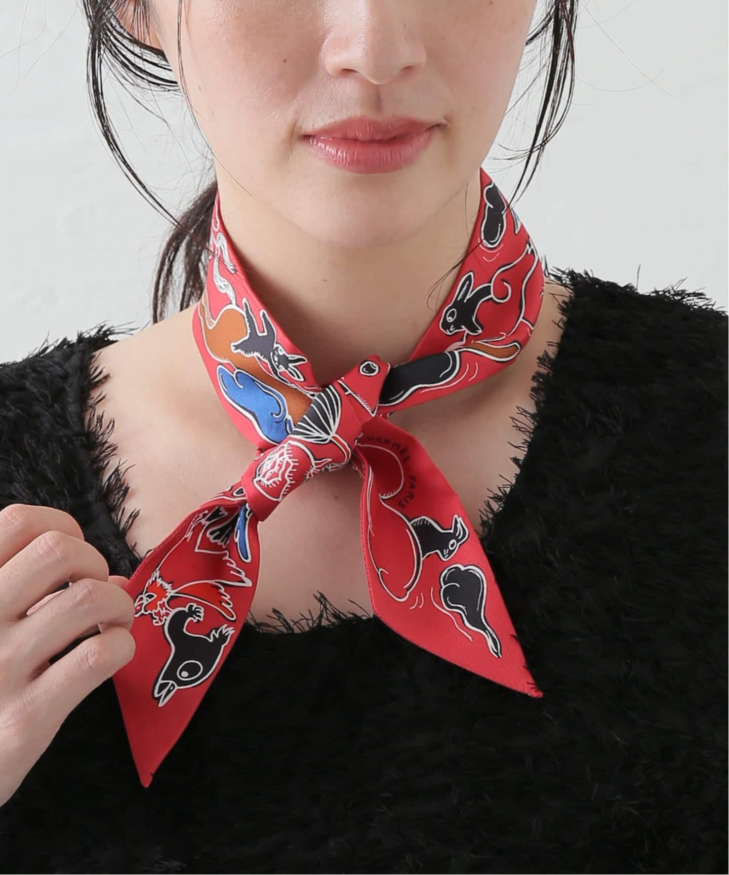 HERMES Scarf ツイリー / 千と一のうさぎ（スカーフ／バンダナ