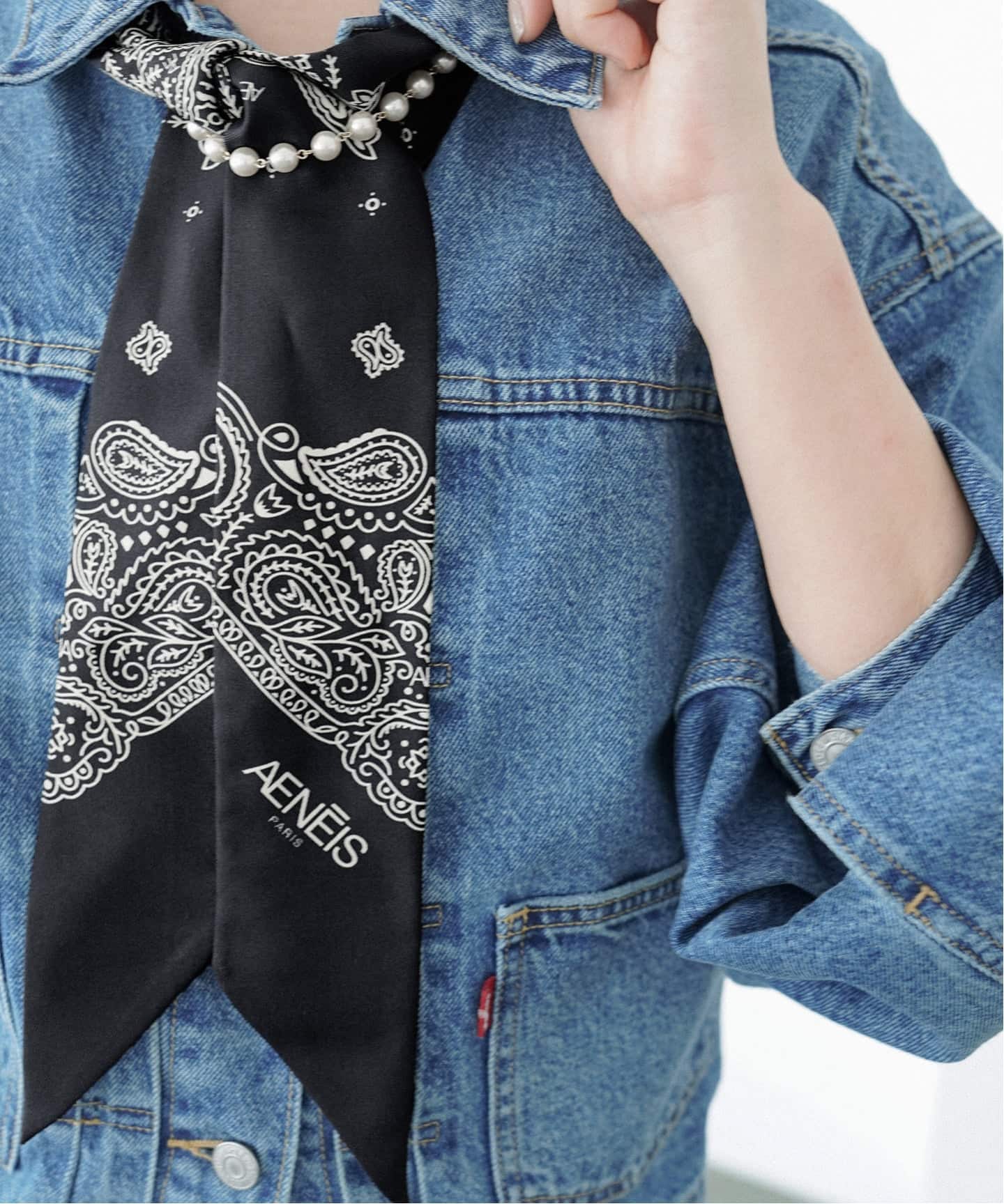 スローブ イエナ（SLOBE IENA）/AENEIS/エネス シルクバンダナ MINIMAL BANBANA AENEIS/エネス シルクバンダナ MINIMAL BANBANA（スカーフ／バンダナ