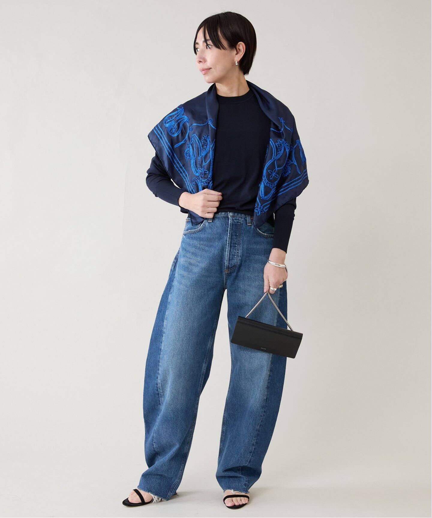 A SAUCE MELER（アソースメレ）テープエンブロイダリーバンダナ  