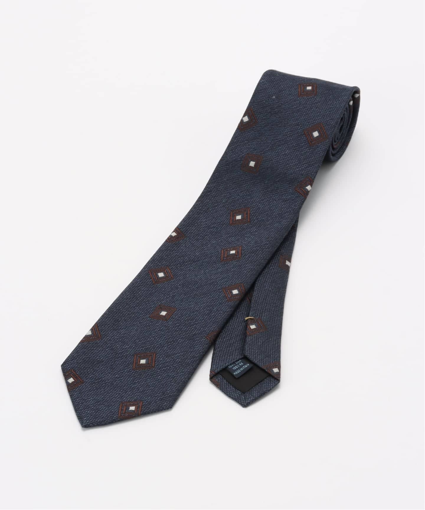 【新品】FRANCO BASSI フランコバッシ / ジオメトリック ネクタイ FRANCO BASSI (フランコ バッシ) Square Patterned タイ