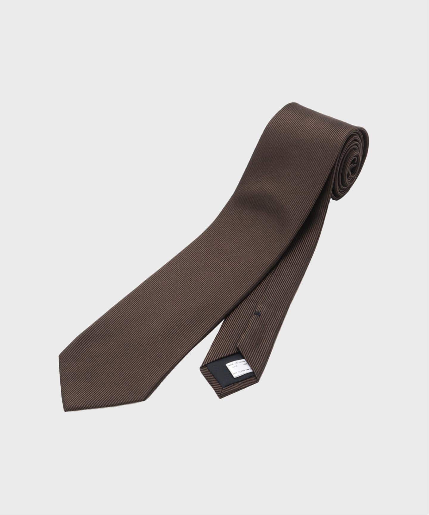 Drake's ソリッドシルクネクタイ ダークブラウン Drake's ソリッドシルクネクタイ ダークブラウン Drake's